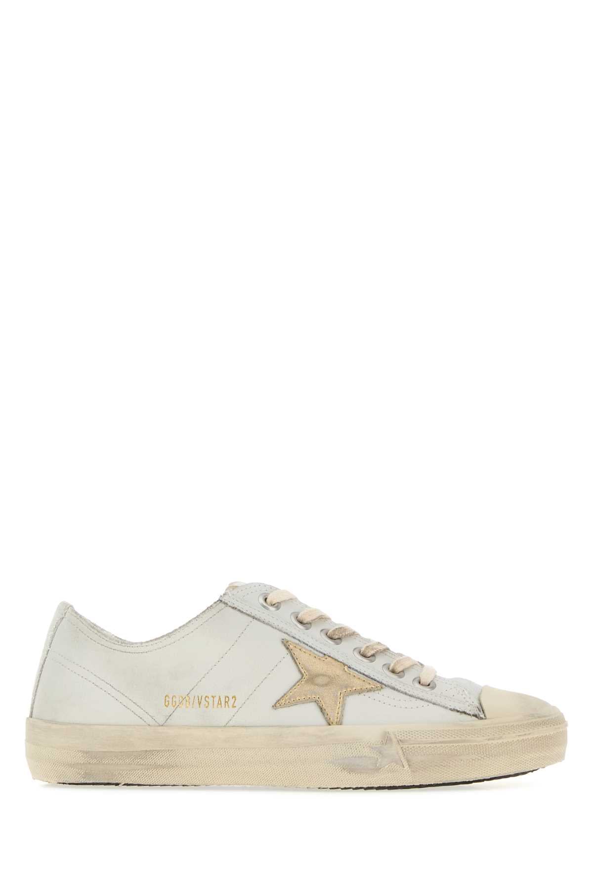 Golden Goose Deluxe Brand Women White Leather V-Star 2 Sneakers