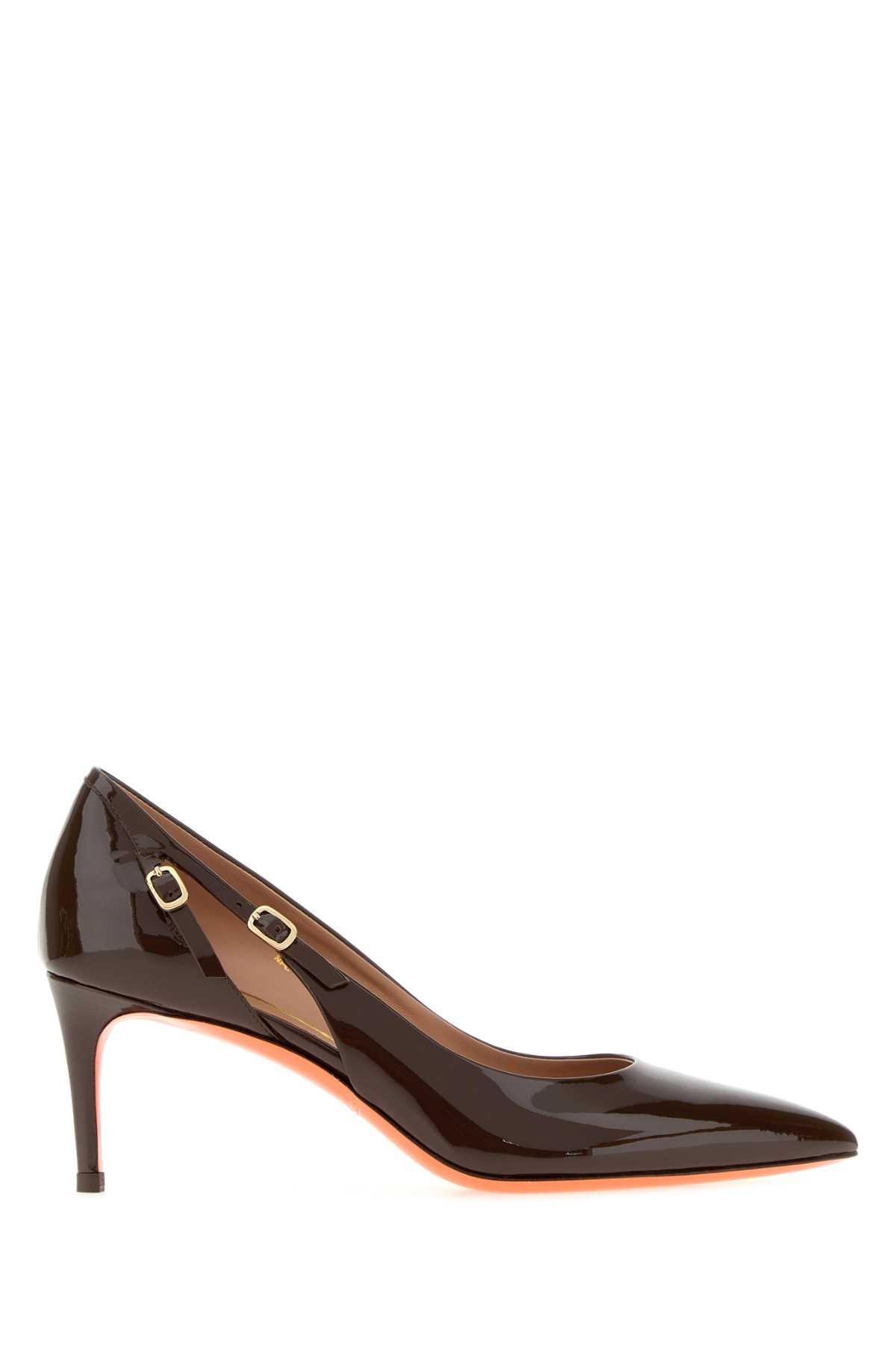 Santoni Women Brown Leather Audrey Pumps SANTONI