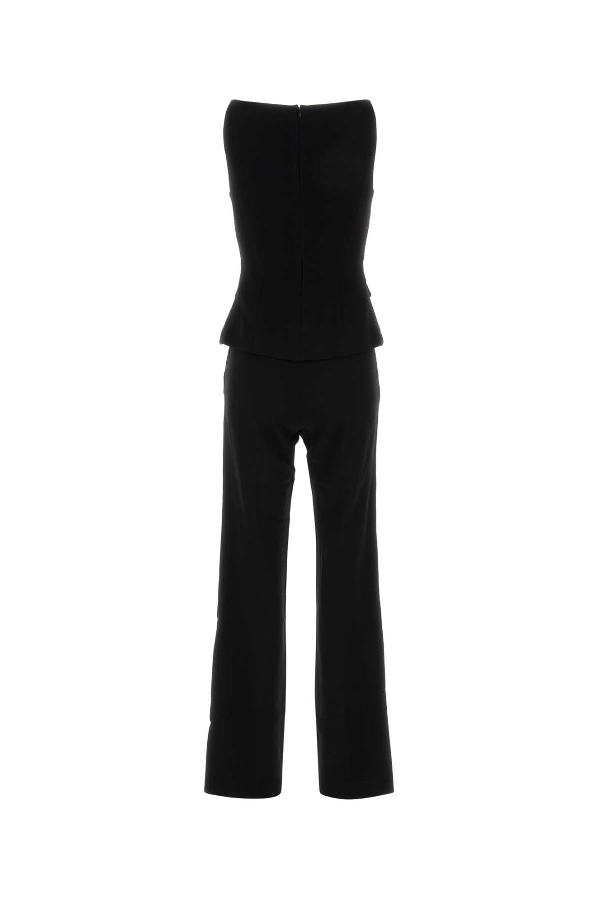 Self Portrait Women Black Wool Jumpsuit SELF-PORTRAIT