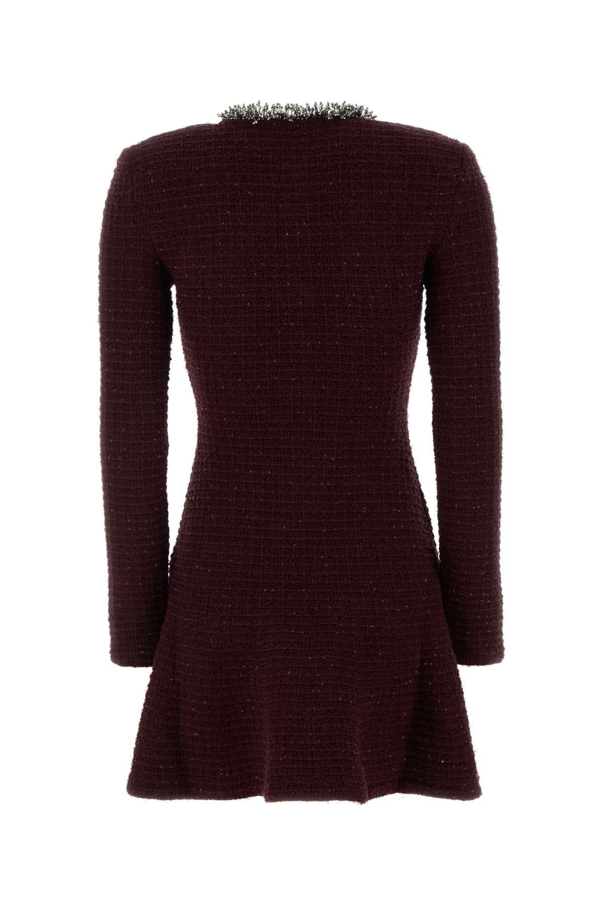 Self Portrait Women Burgundy Tweed Dress SELF-PORTRAIT