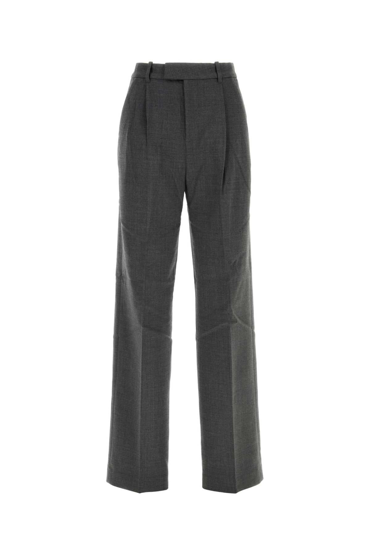 Self Portrait Women Dark Grey Twill Pant SELF-PORTRAIT