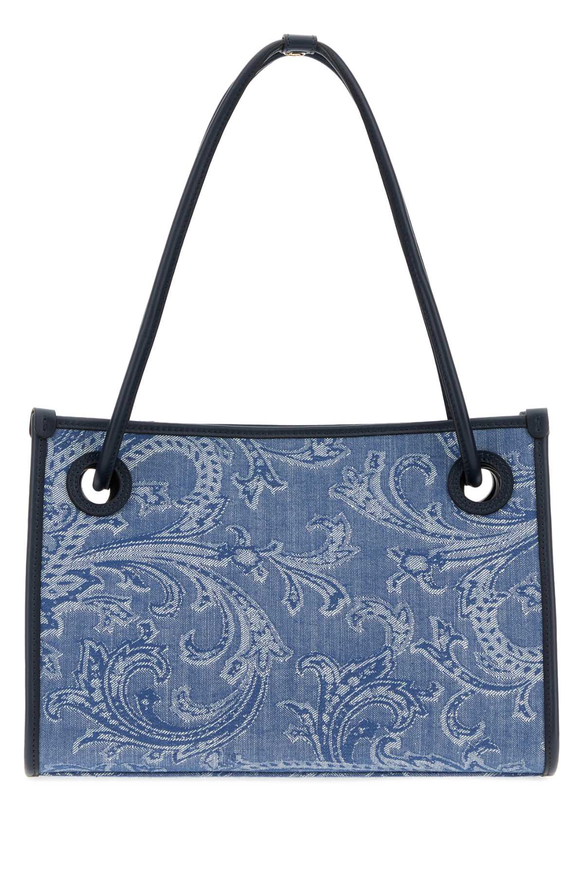 Etro Women Embroidered Denim Small Eyes Shopping Bag ETRO