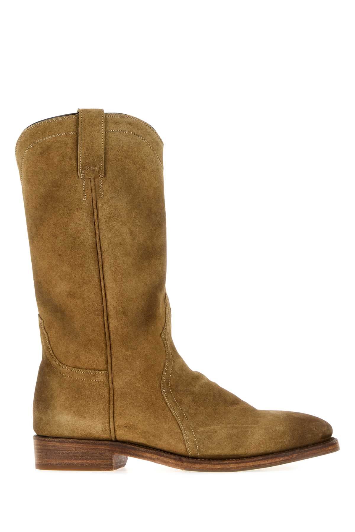 Jil Sander Men Camel Suede Bruce Boots JIL SANDER