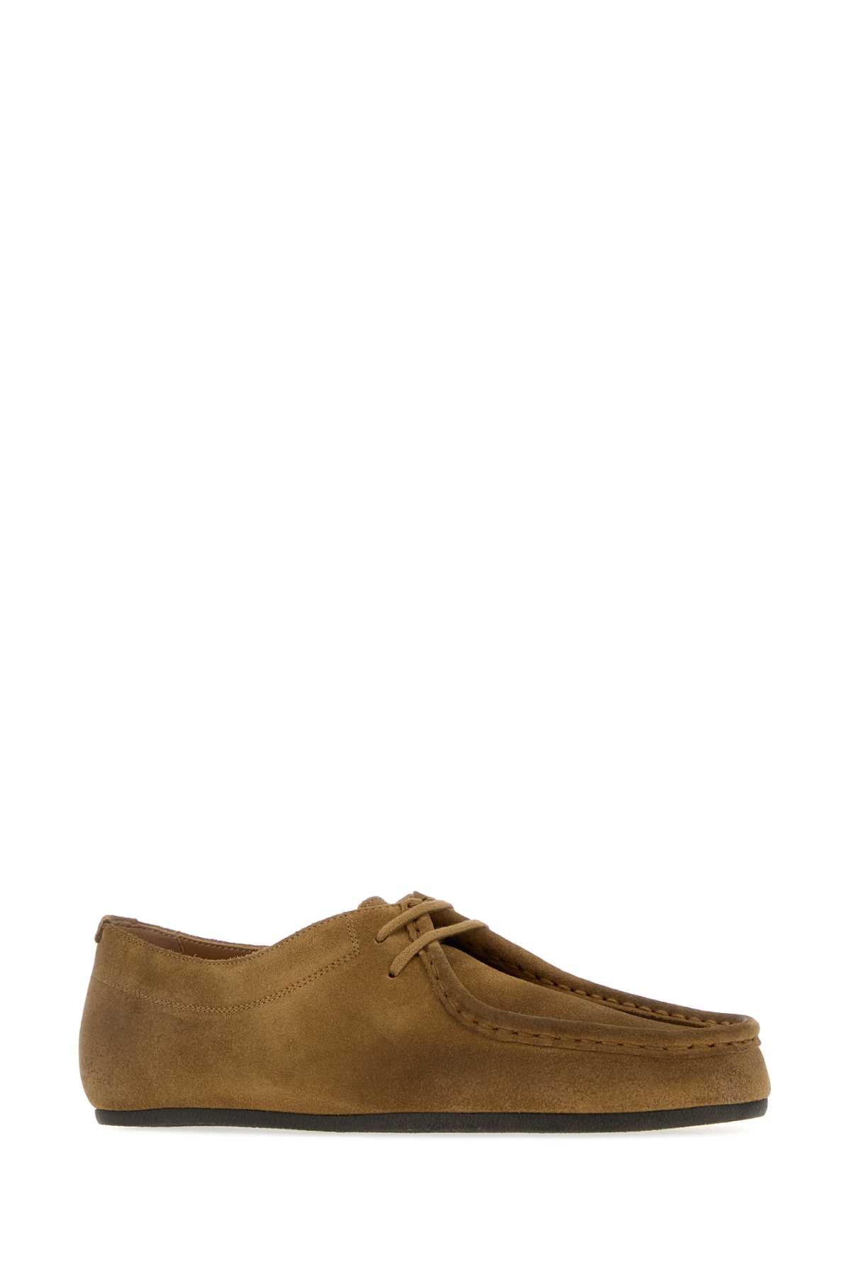 Jil Sander Men Camel Suede Lace-Up Shoes JIL SANDER