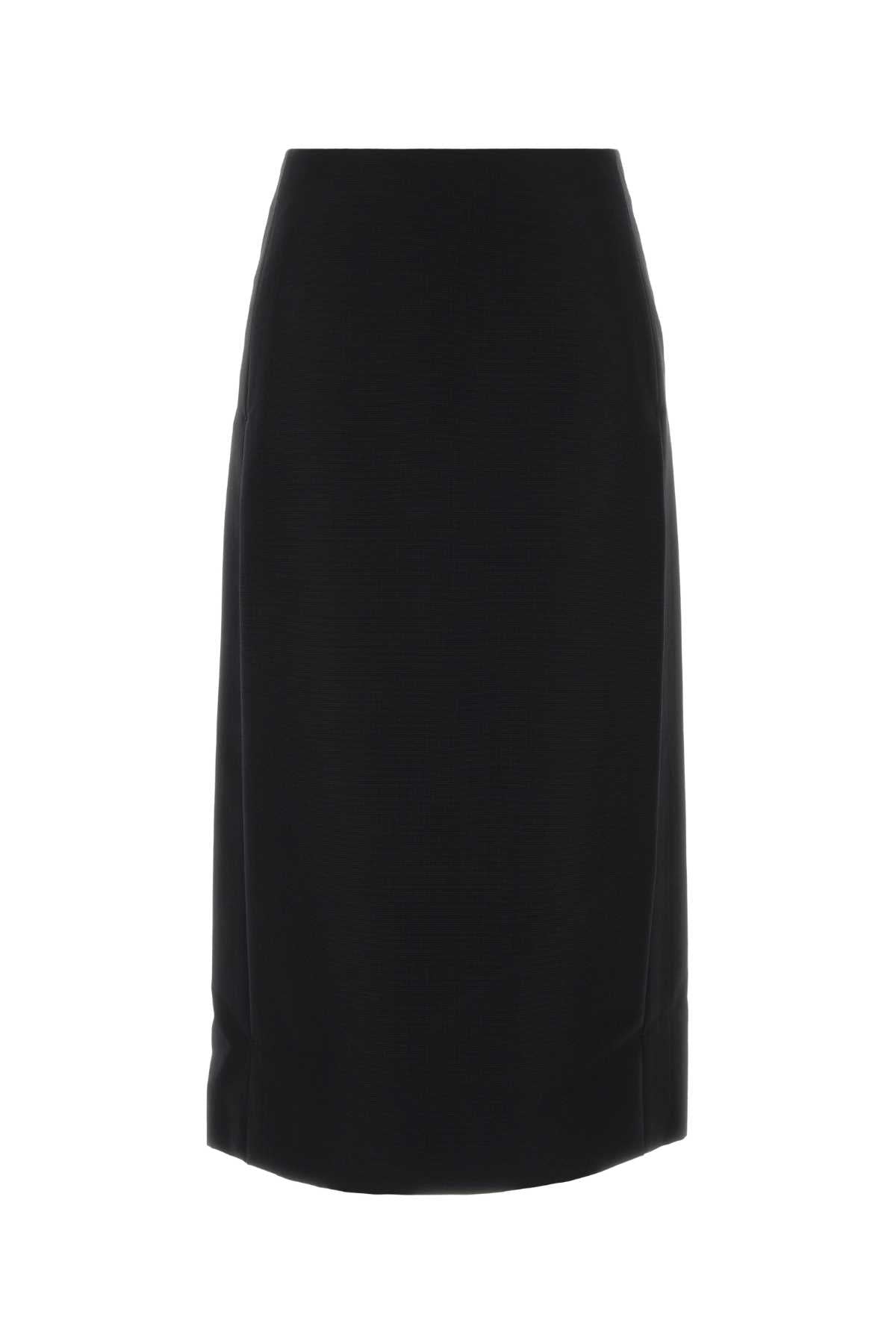 Jil Sander Women Black Wool Blend Skirt JIL SANDER