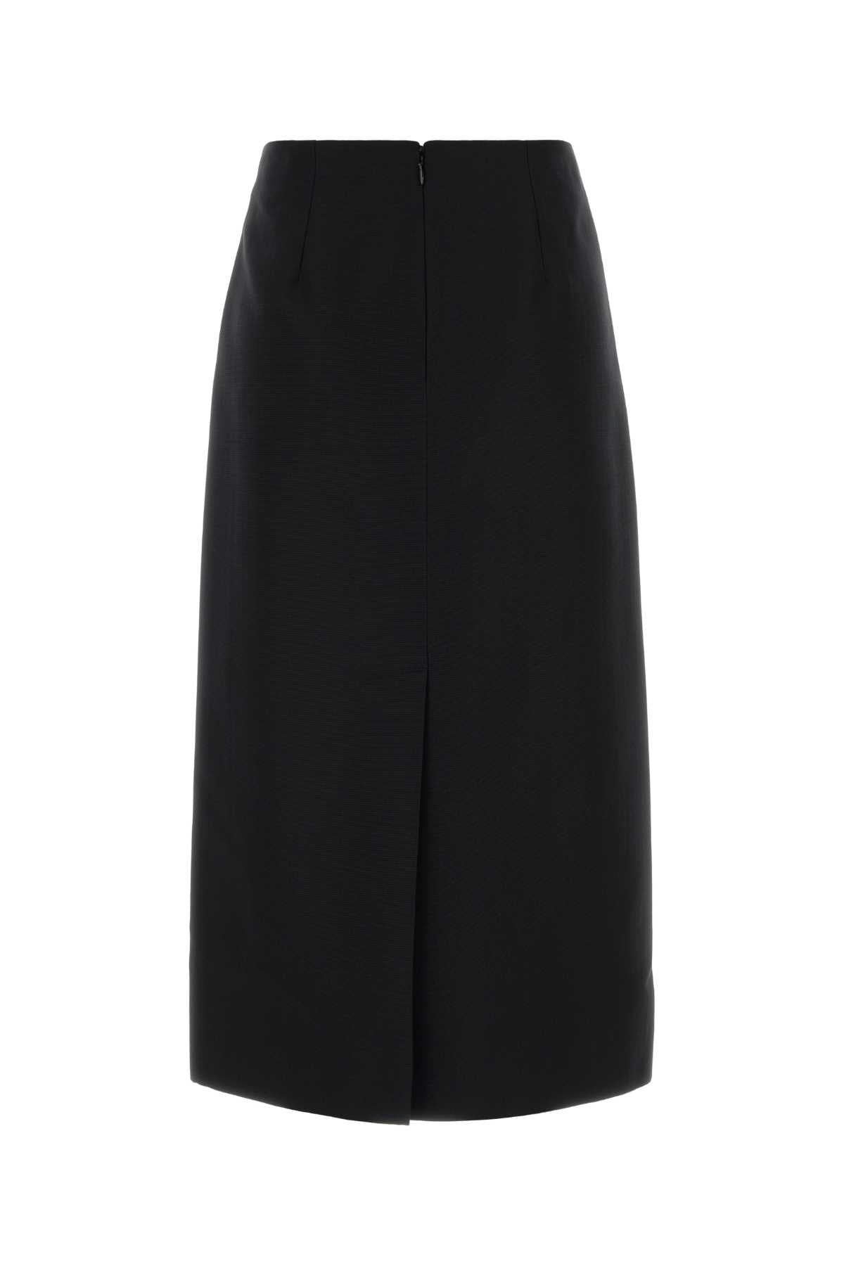 Jil Sander Women Black Wool Blend Skirt JIL SANDER