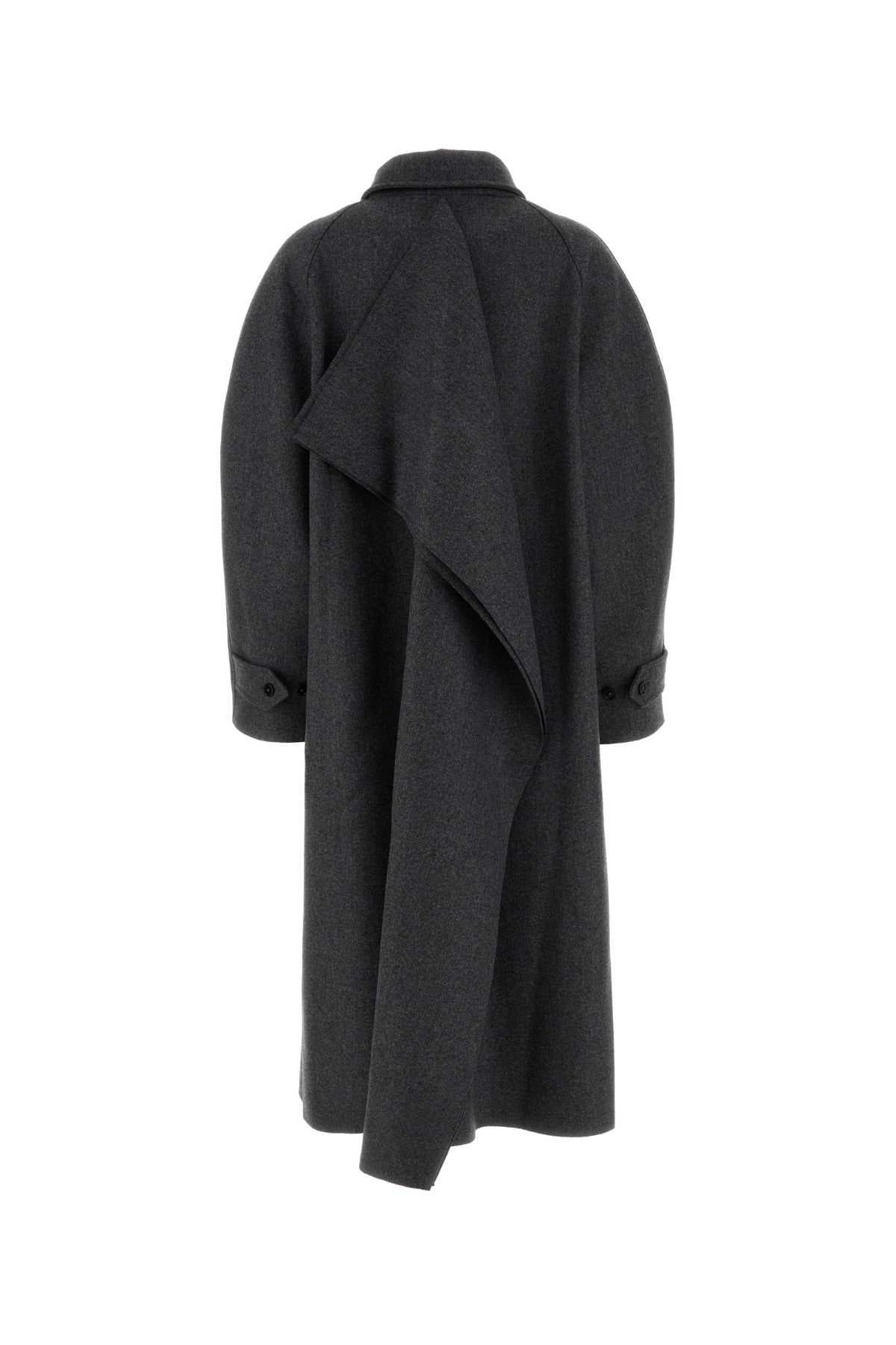Jil Sander Women Dark Grey Wool Blend Coat JIL SANDER