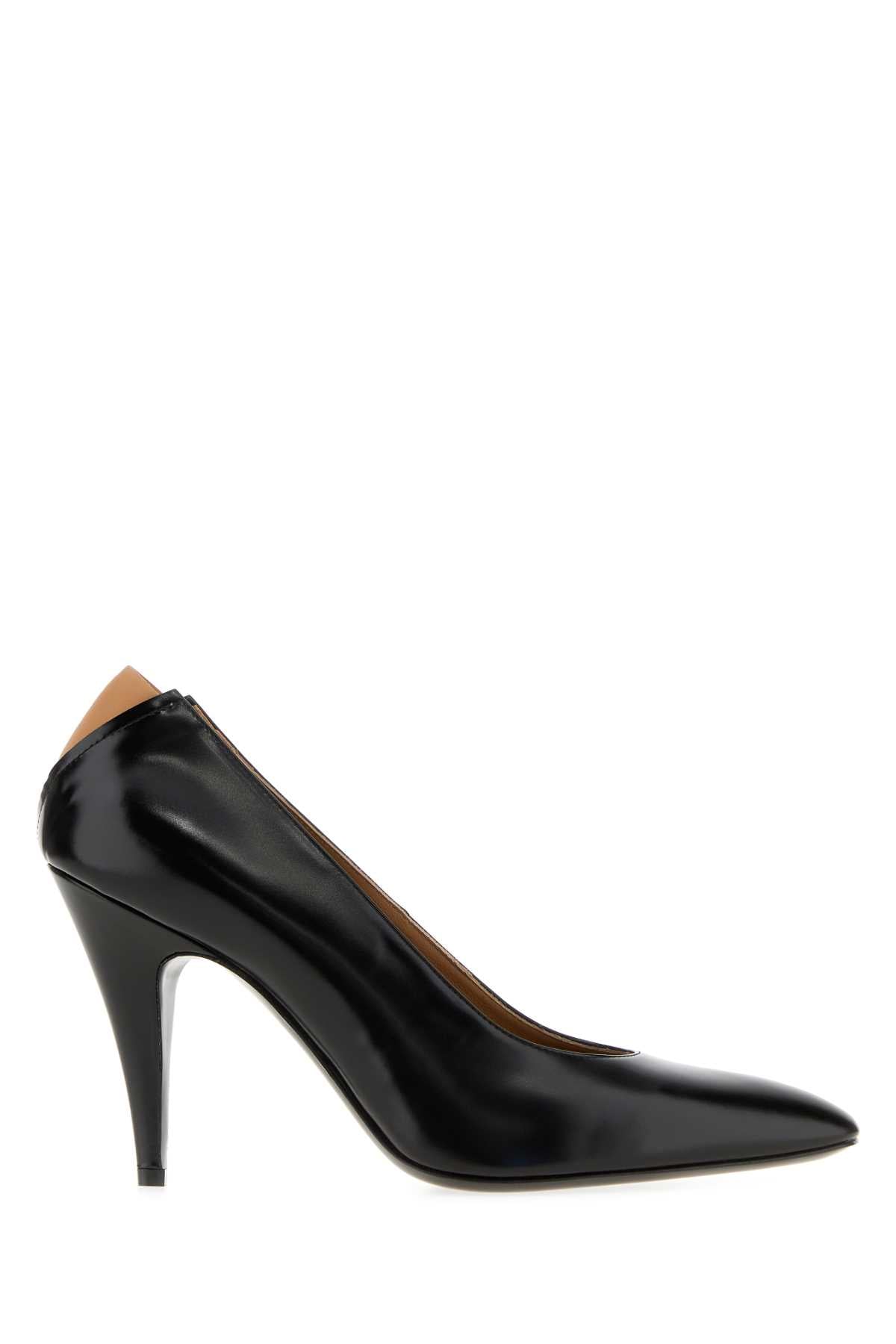 Jil Sander Women Black Leather Alma Pumps JIL SANDER