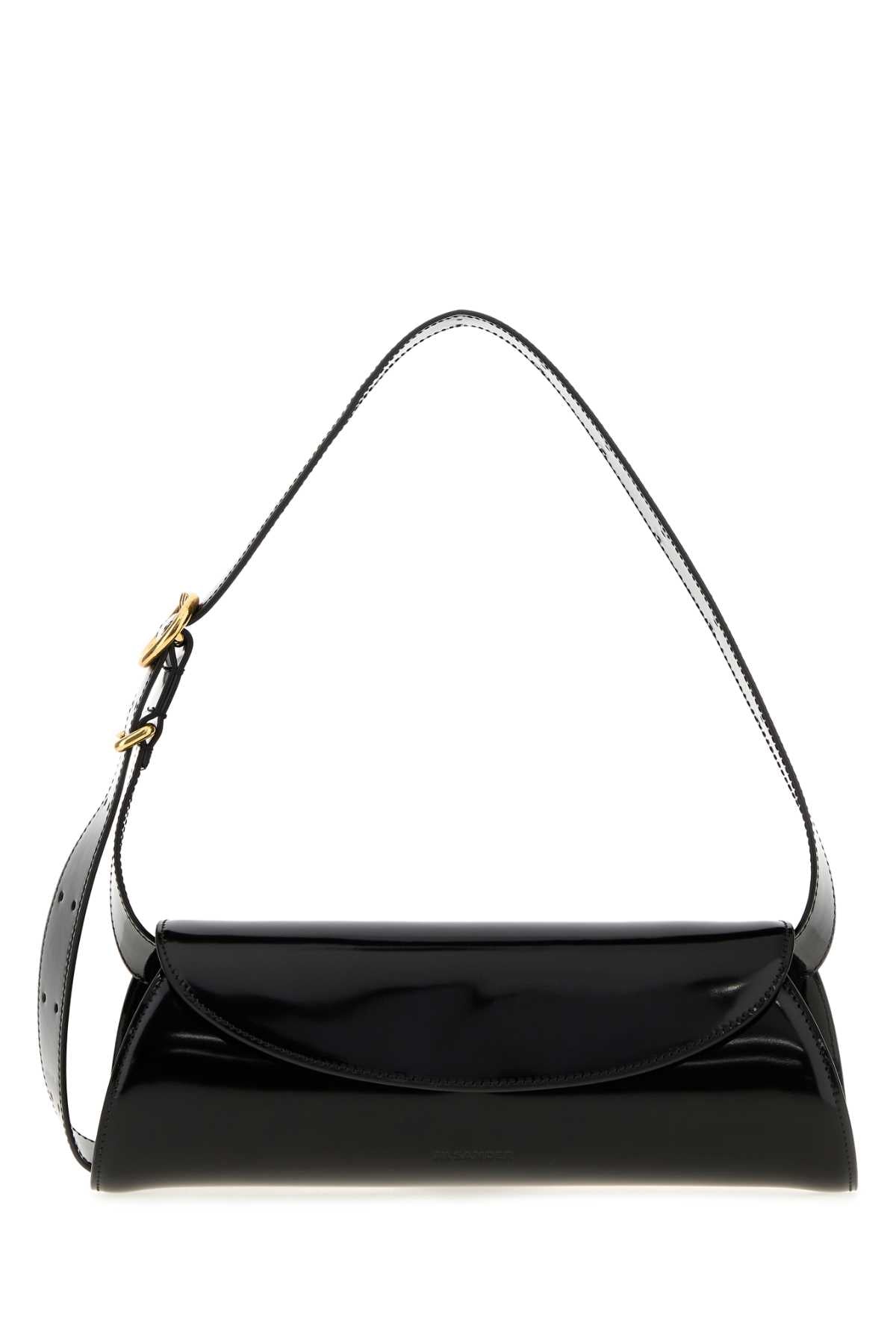 Jil Sander Women Black Leather Small Cannolo Shoulder Bag JIL SANDER