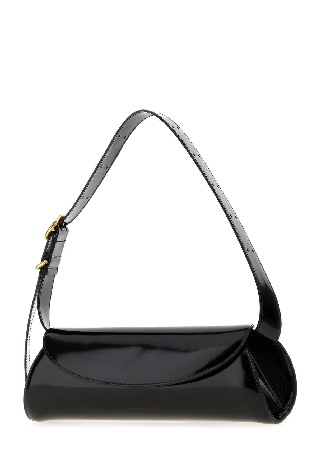 Jil Sander Women Black Leather Small Cannolo Shoulder Bag JIL SANDER