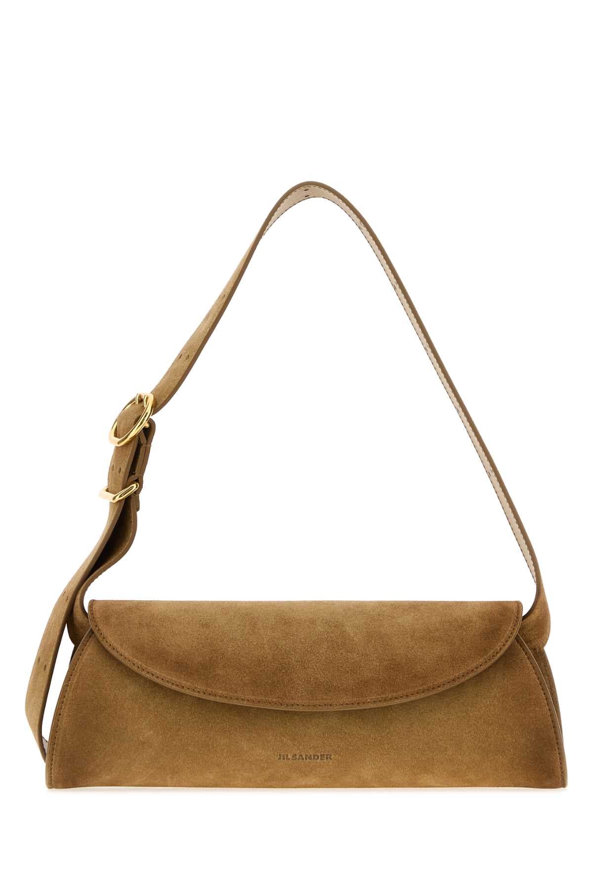 Jil Sander Women Biscuit Suede Small Cannolo Crossbody Bag JIL SANDER