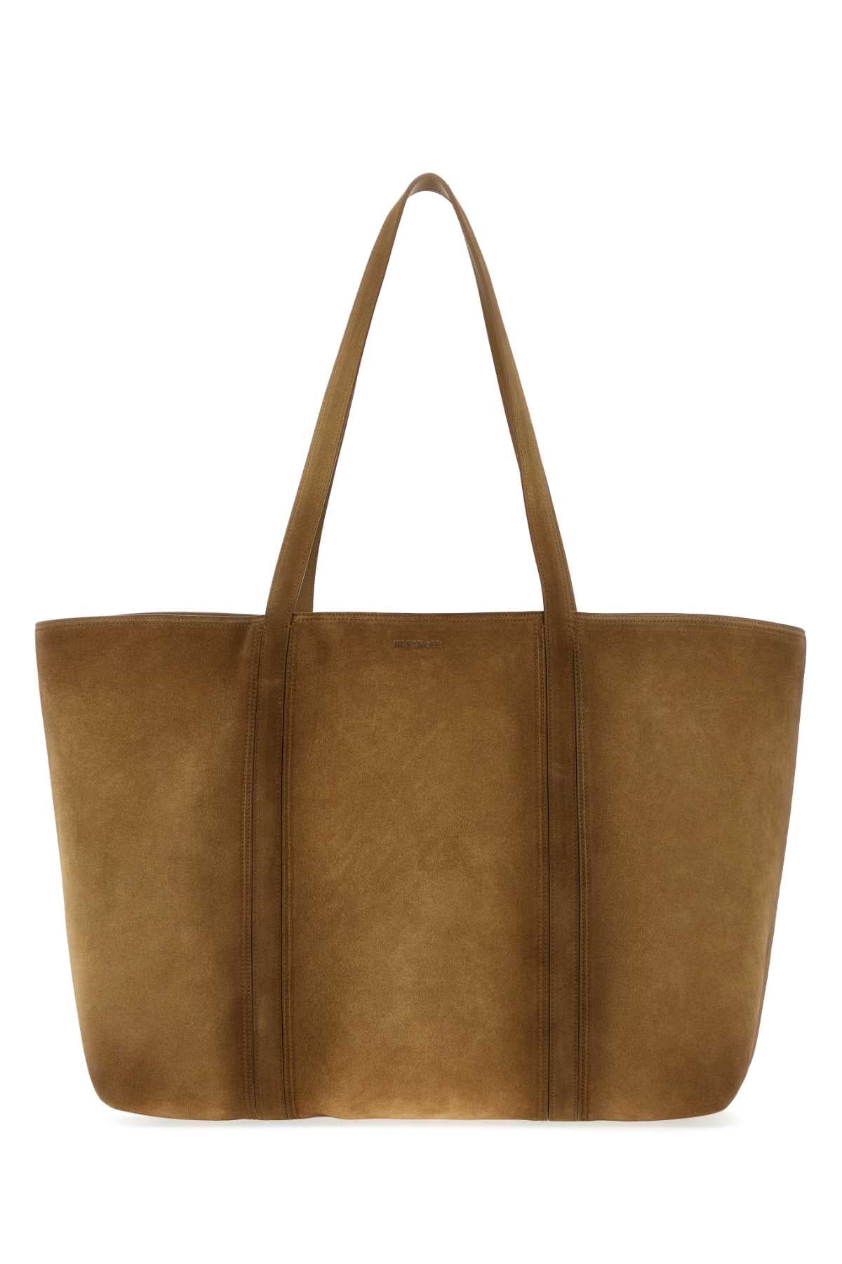 Jil Sander Women Biscuit Suede Foro Shopping Bag JIL SANDER