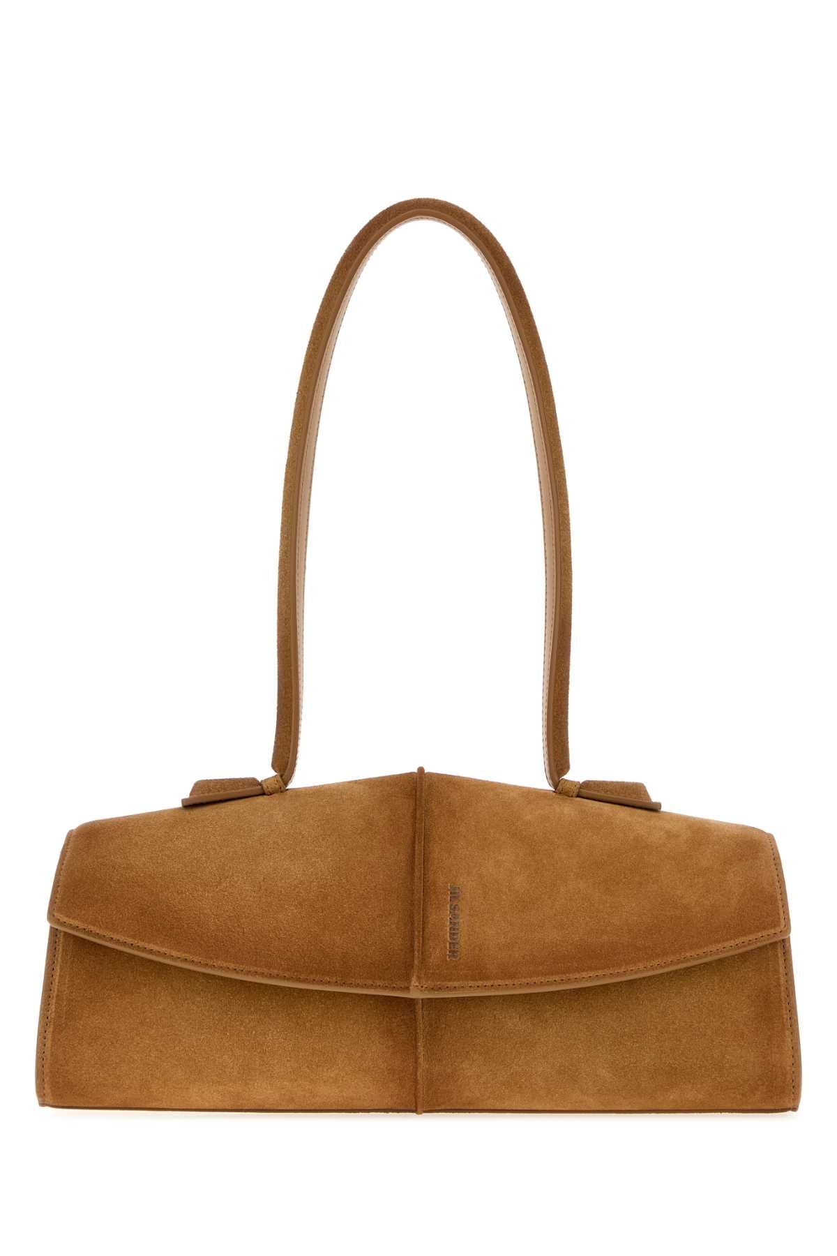 Jil Sander Women Biscuit Suede Linea Shoulder Bag JIL SANDER