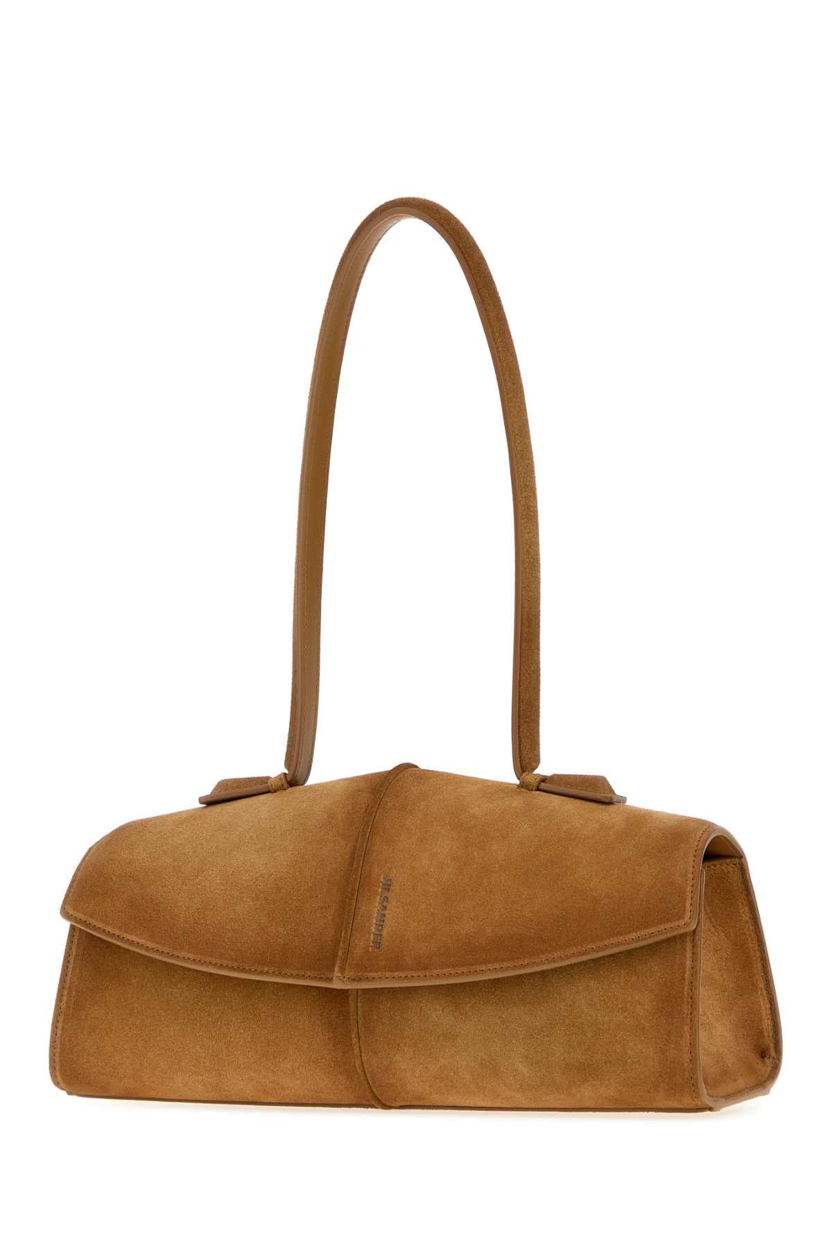 Jil Sander Women Biscuit Suede Linea Shoulder Bag JIL SANDER