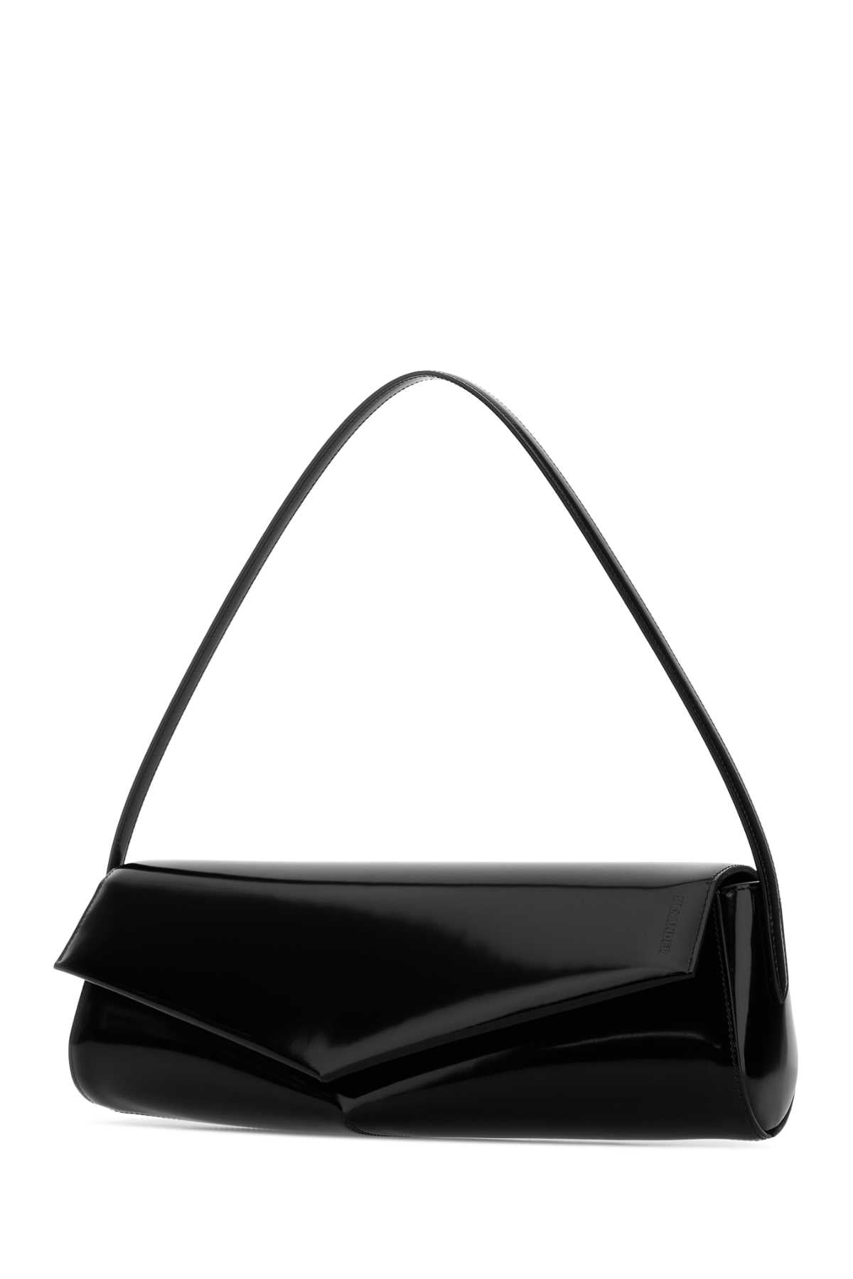 Jil Sander Women Black Leather Kante Shoulder Bag JIL SANDER