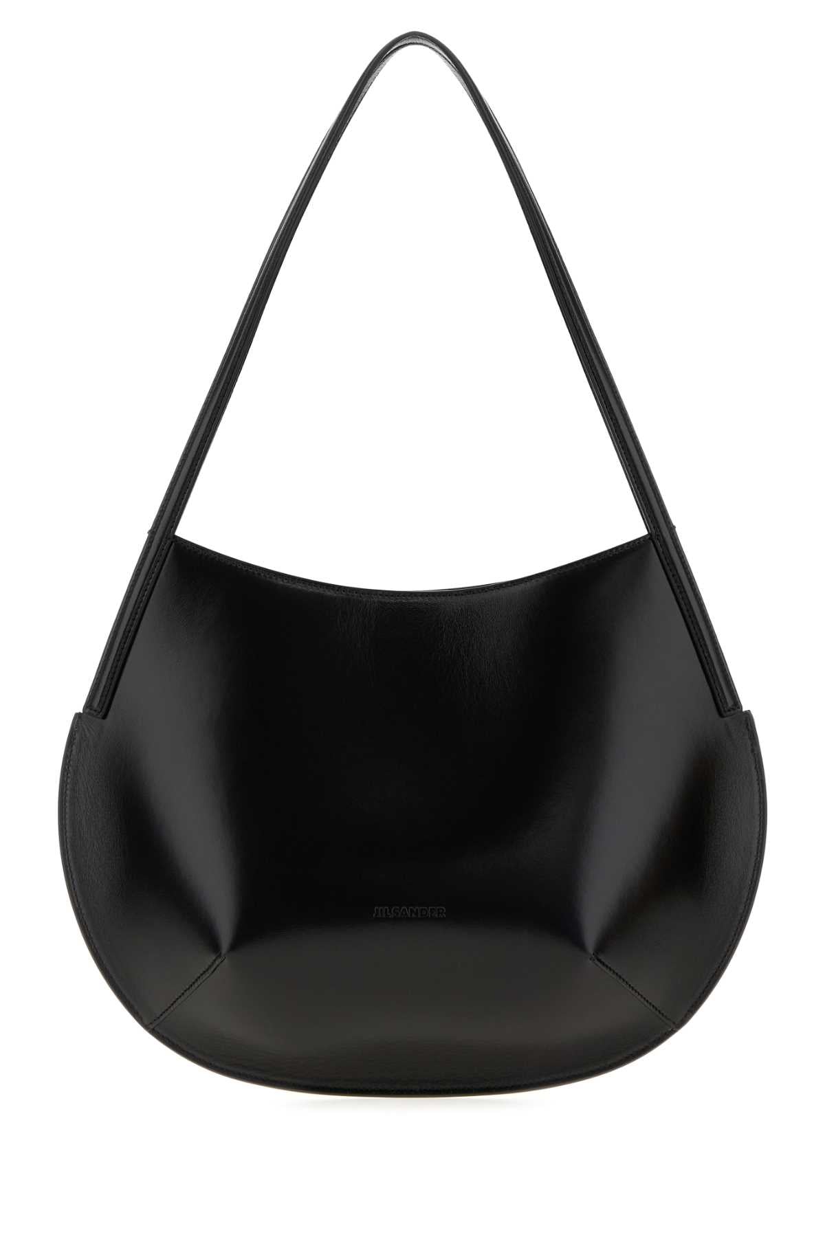 Jil Sander Women Black Leather Kante Shoulder Bag JIL SANDER