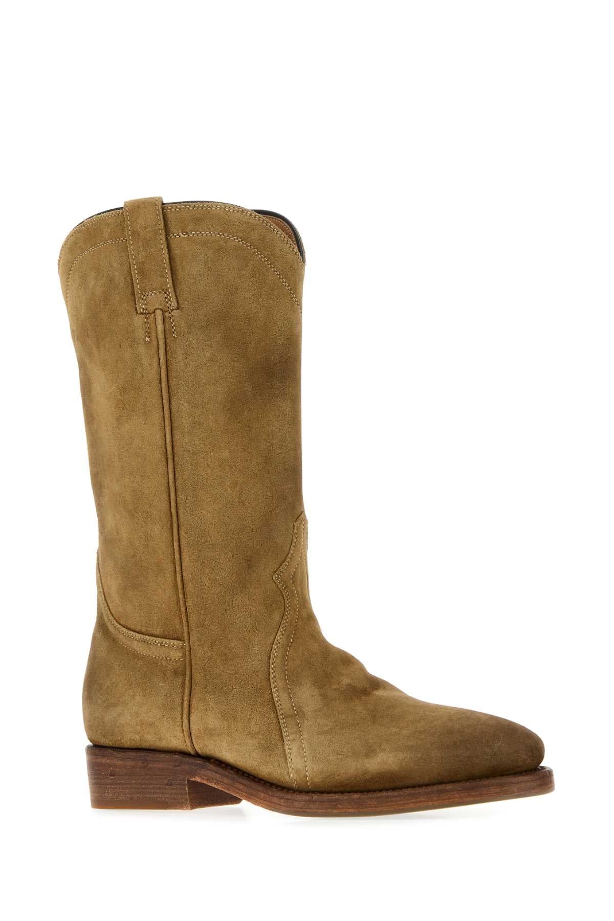 Jil Sander Women Beige Suede Boots JIL SANDER
