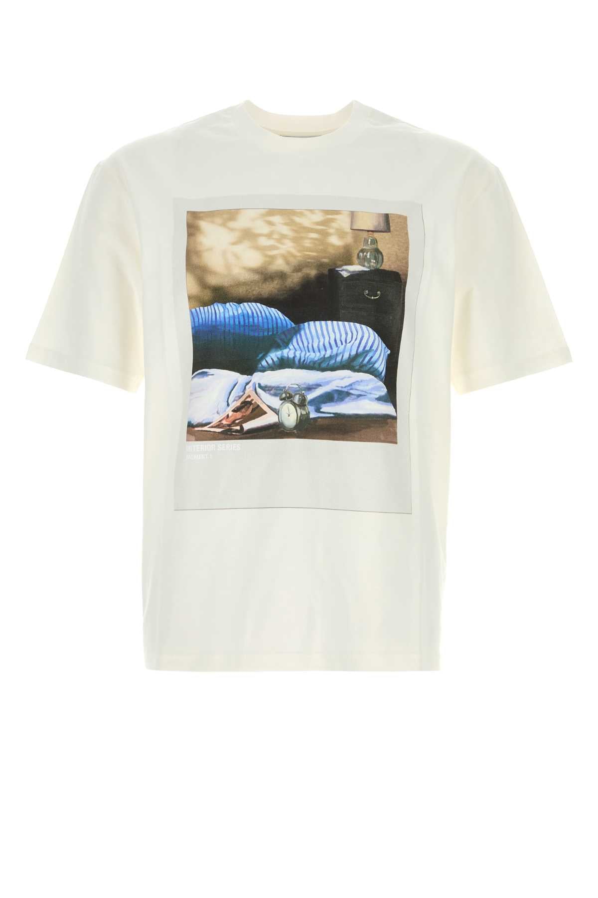 Jil Sander Men White Cotton T-Shirt JIL SANDER