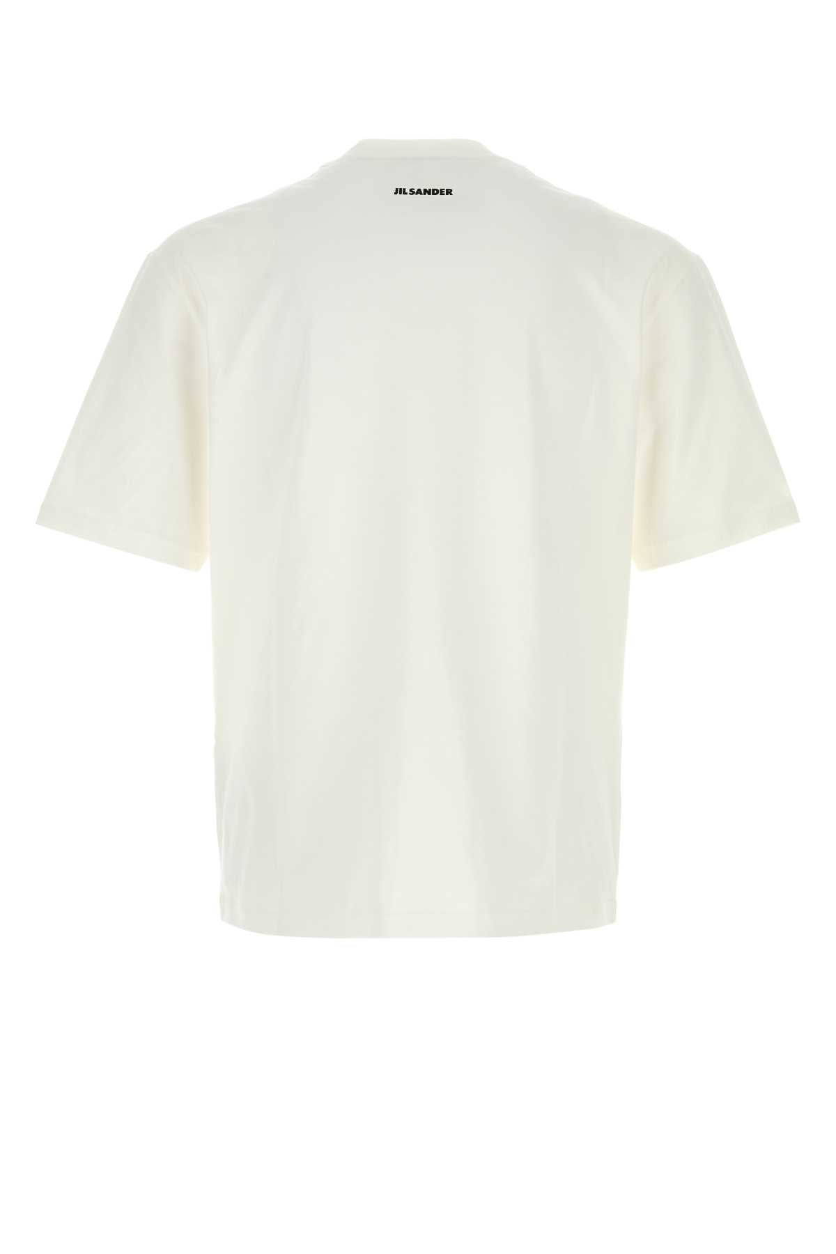 Jil Sander Men White Cotton T-Shirt JIL SANDER