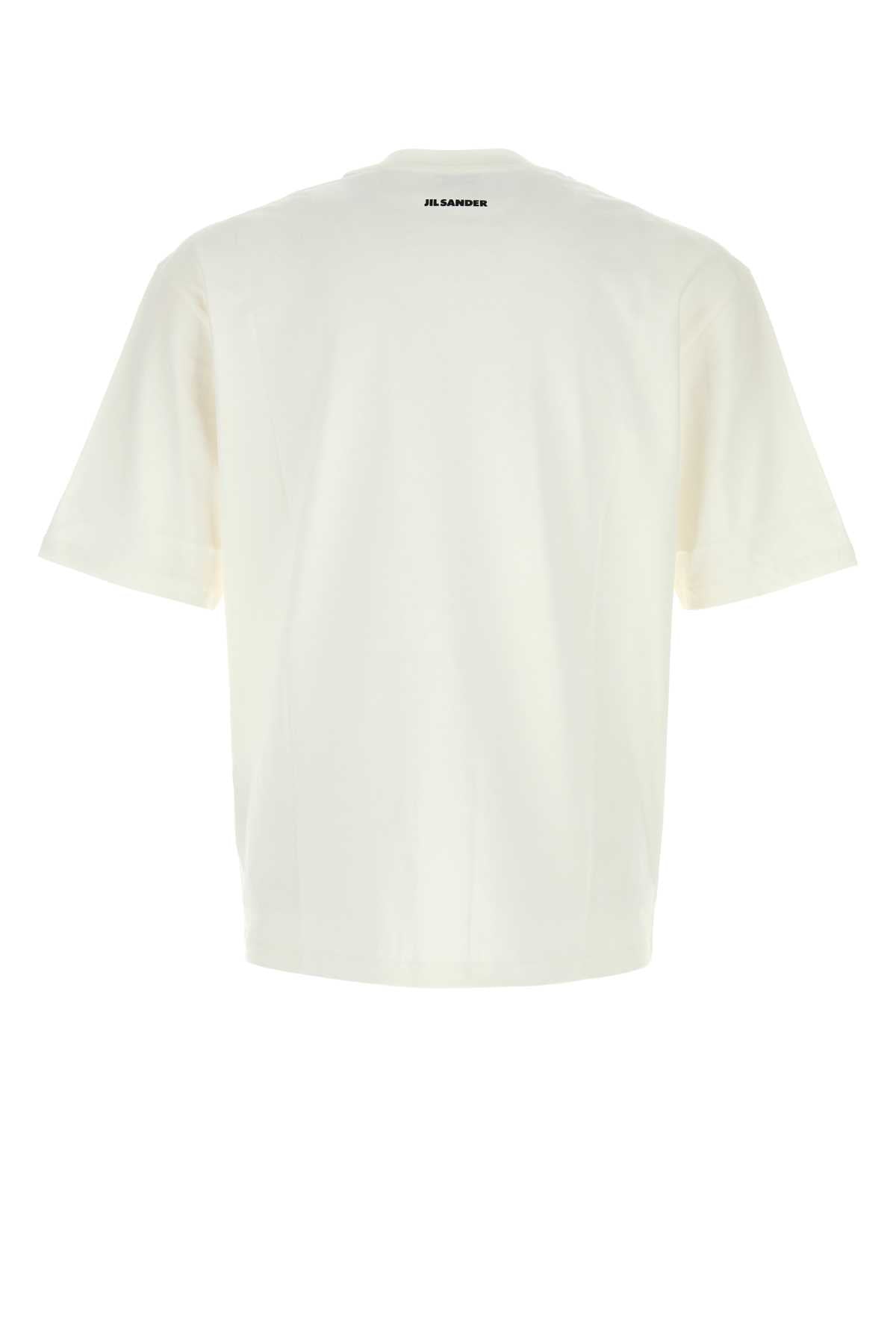 Jil Sander Men White Cotton T-Shirt JIL SANDER