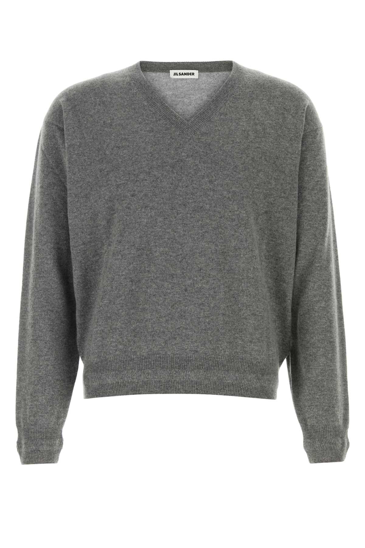 Jil Sander Men Dark Grey Cashmere Sweater JIL SANDER