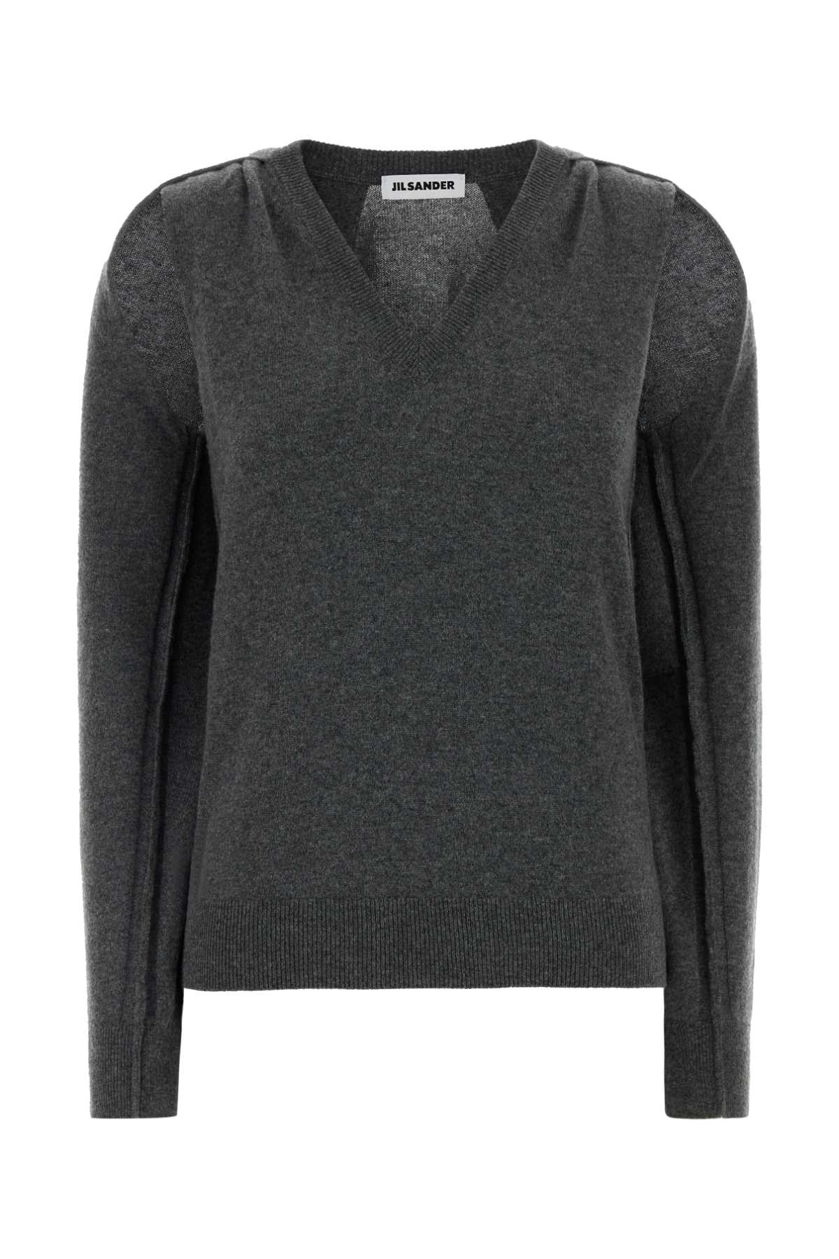 Jil Sander Women Dark Grey Cashmere Sweater JIL SANDER