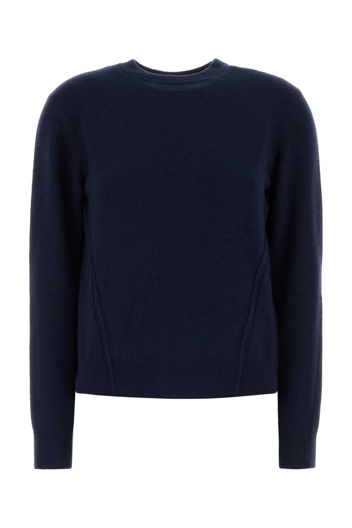 Jil Sander Women Navy Blue Cashmere Swearer JIL SANDER