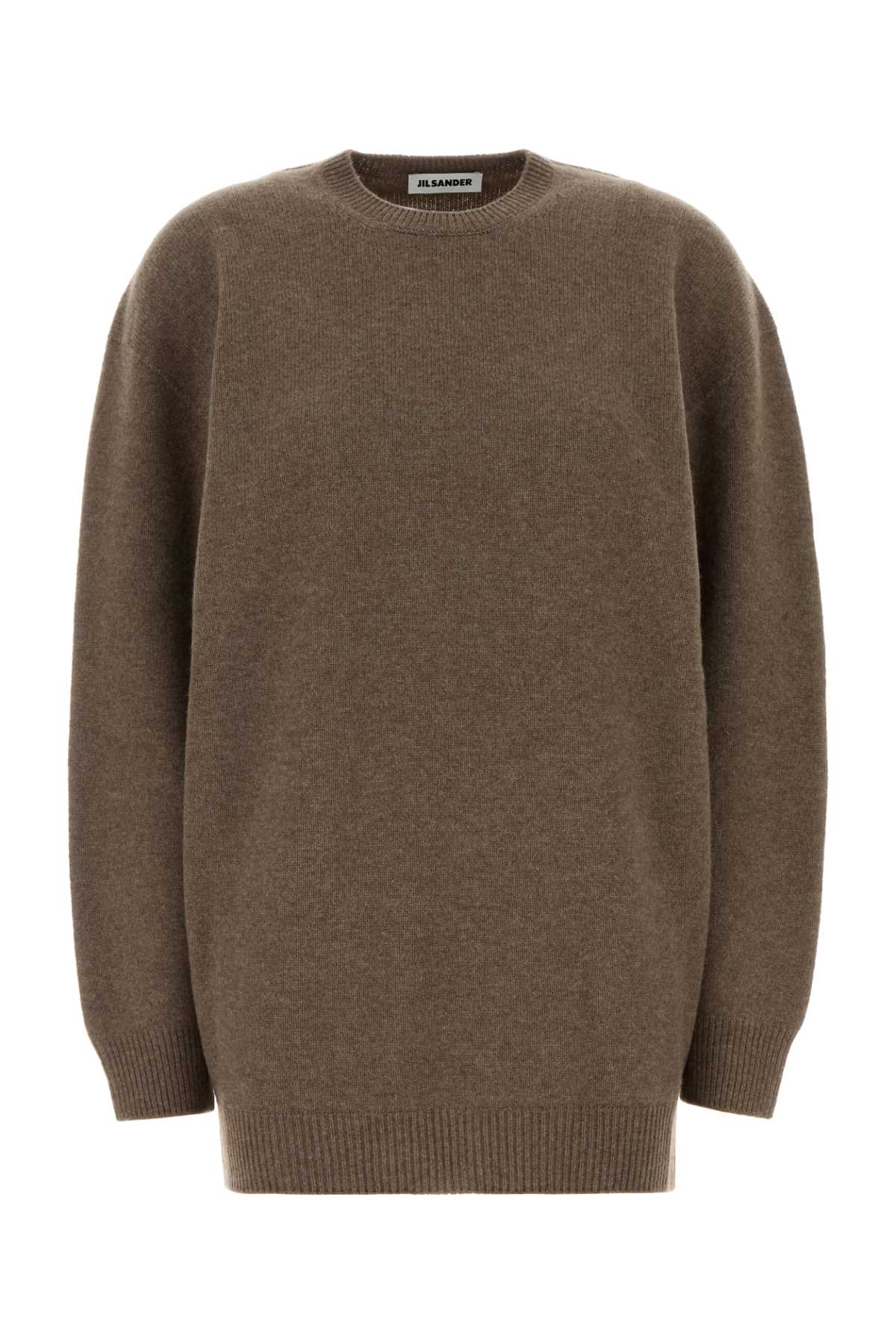 Jil Sander Women Mud Wool Blend Oversize Sweater JIL SANDER