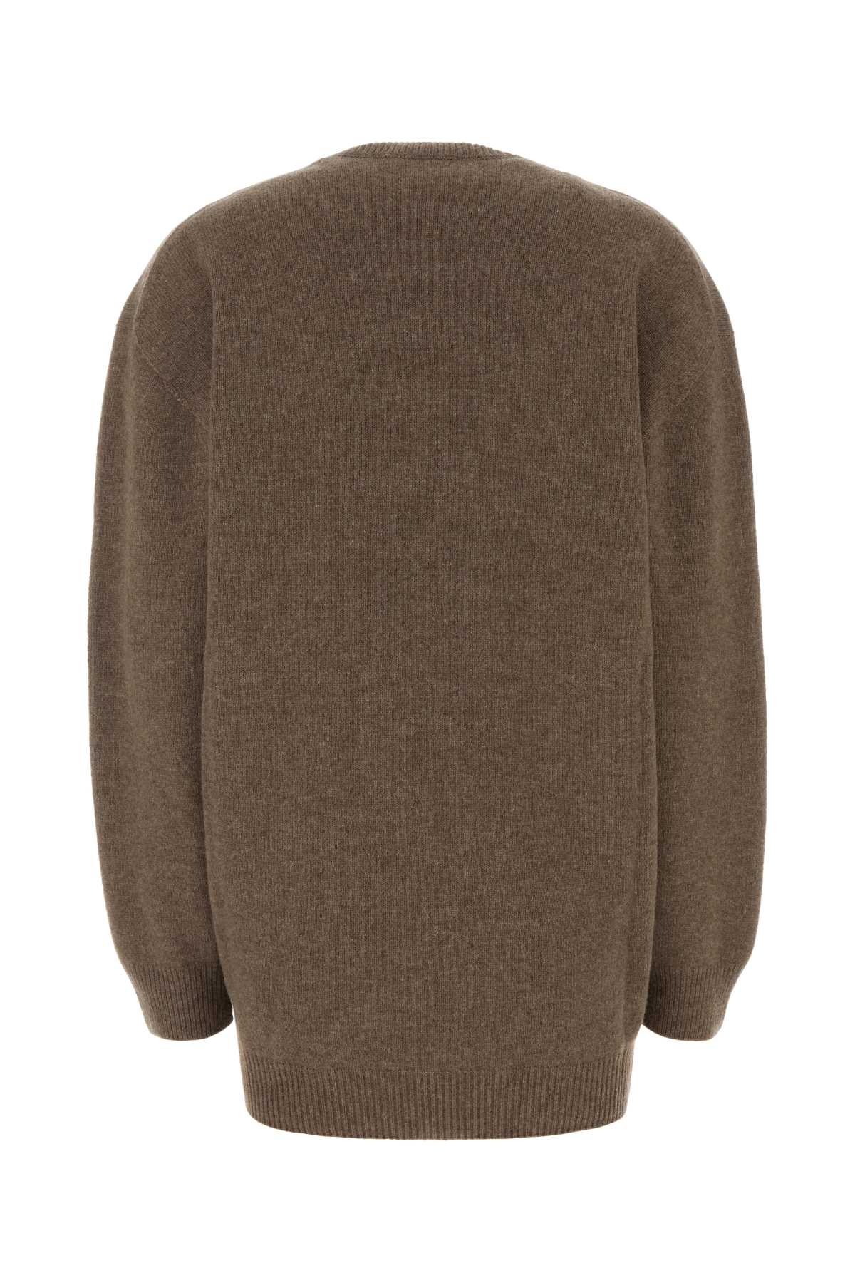 Jil Sander Women Mud Wool Blend Oversize Sweater JIL SANDER