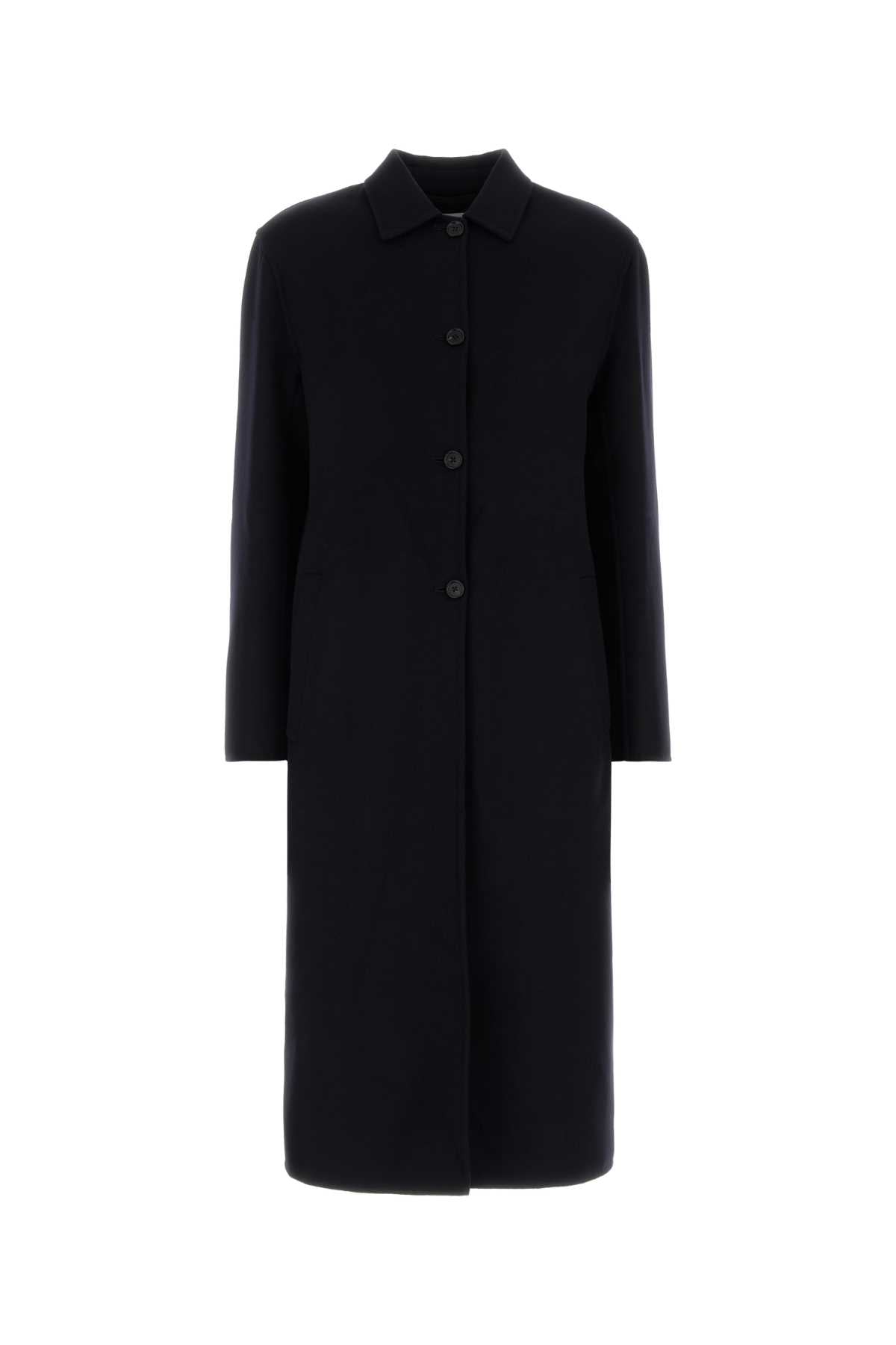 Jil Sander Women Black Cashmere Coat JIL SANDER