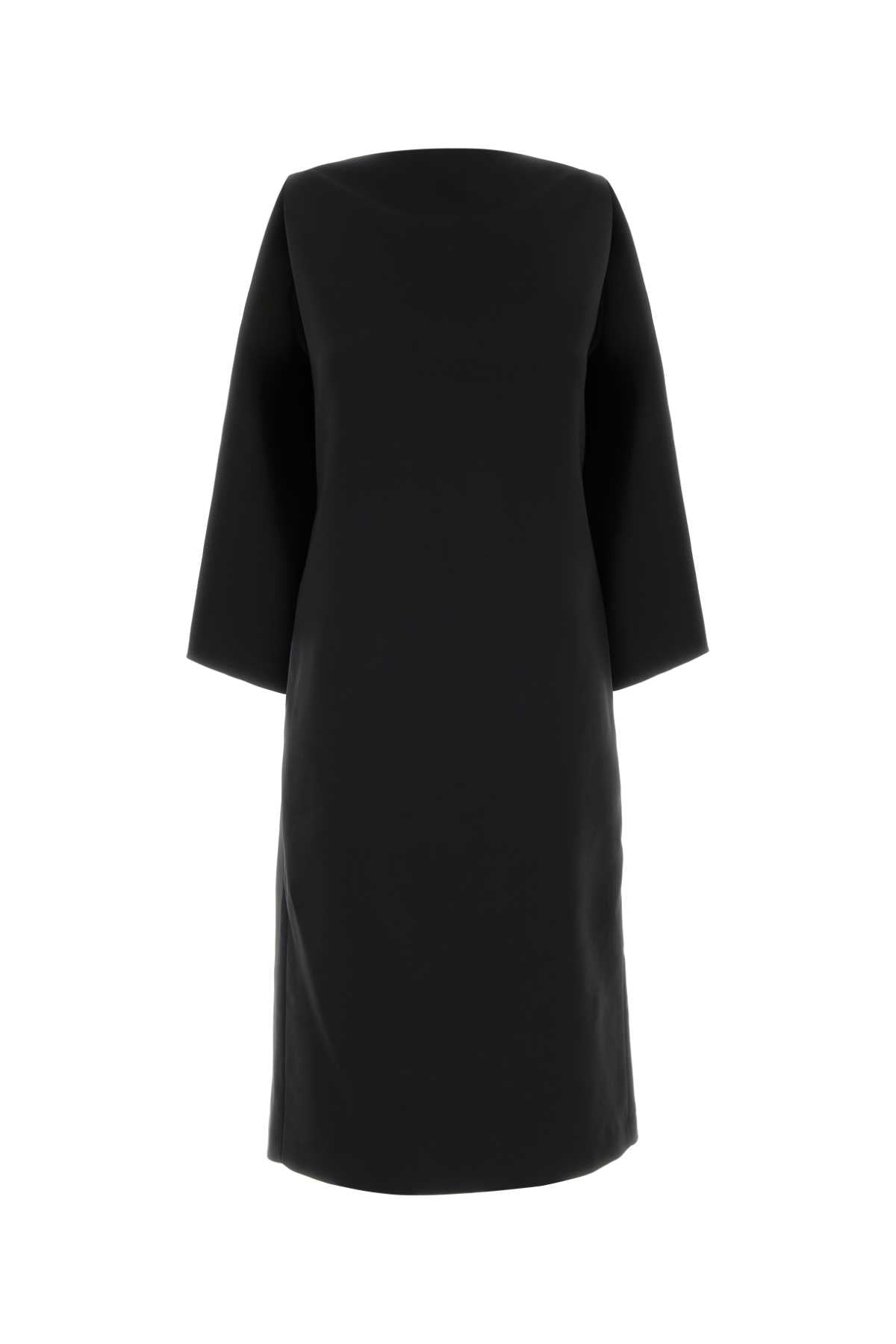 Jil Sander Women Black Silk Blend Dress JIL SANDER