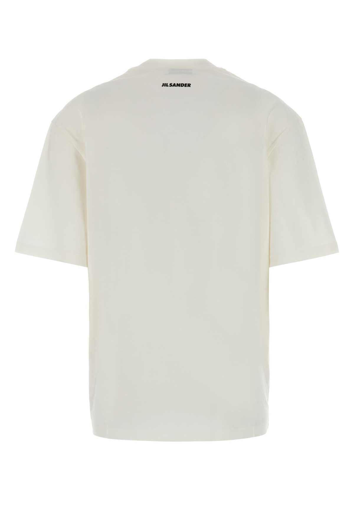 Jil Sander Women White Cotton T-Shirt JIL SANDER