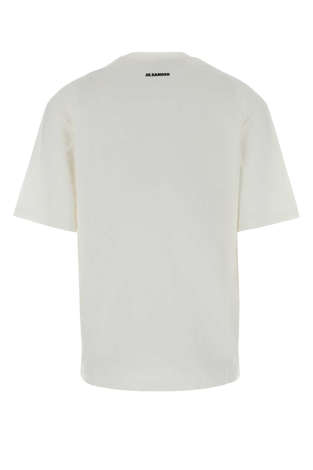 Jil Sander Women White Cotton T-Shirt JIL SANDER