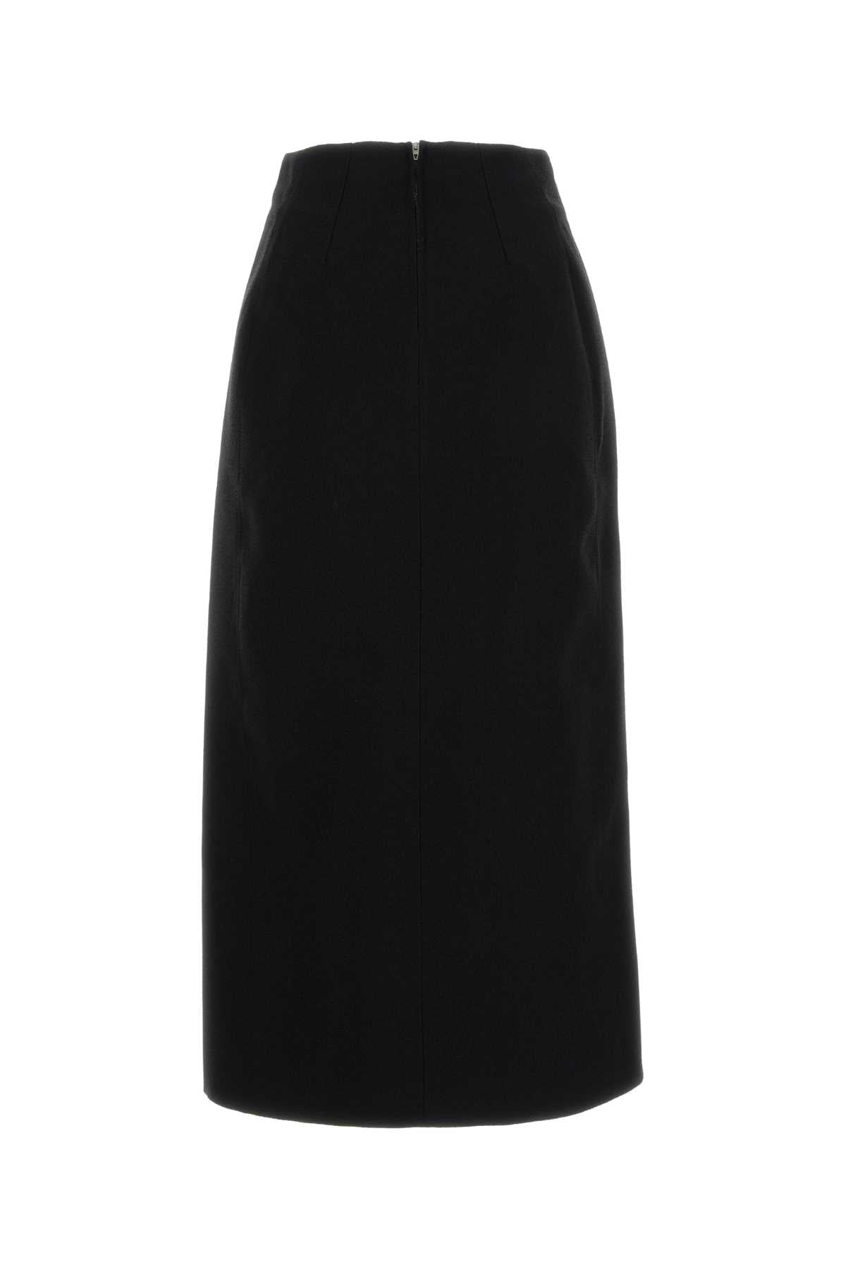 Jil Sander Women Black Wool Skirt JIL SANDER