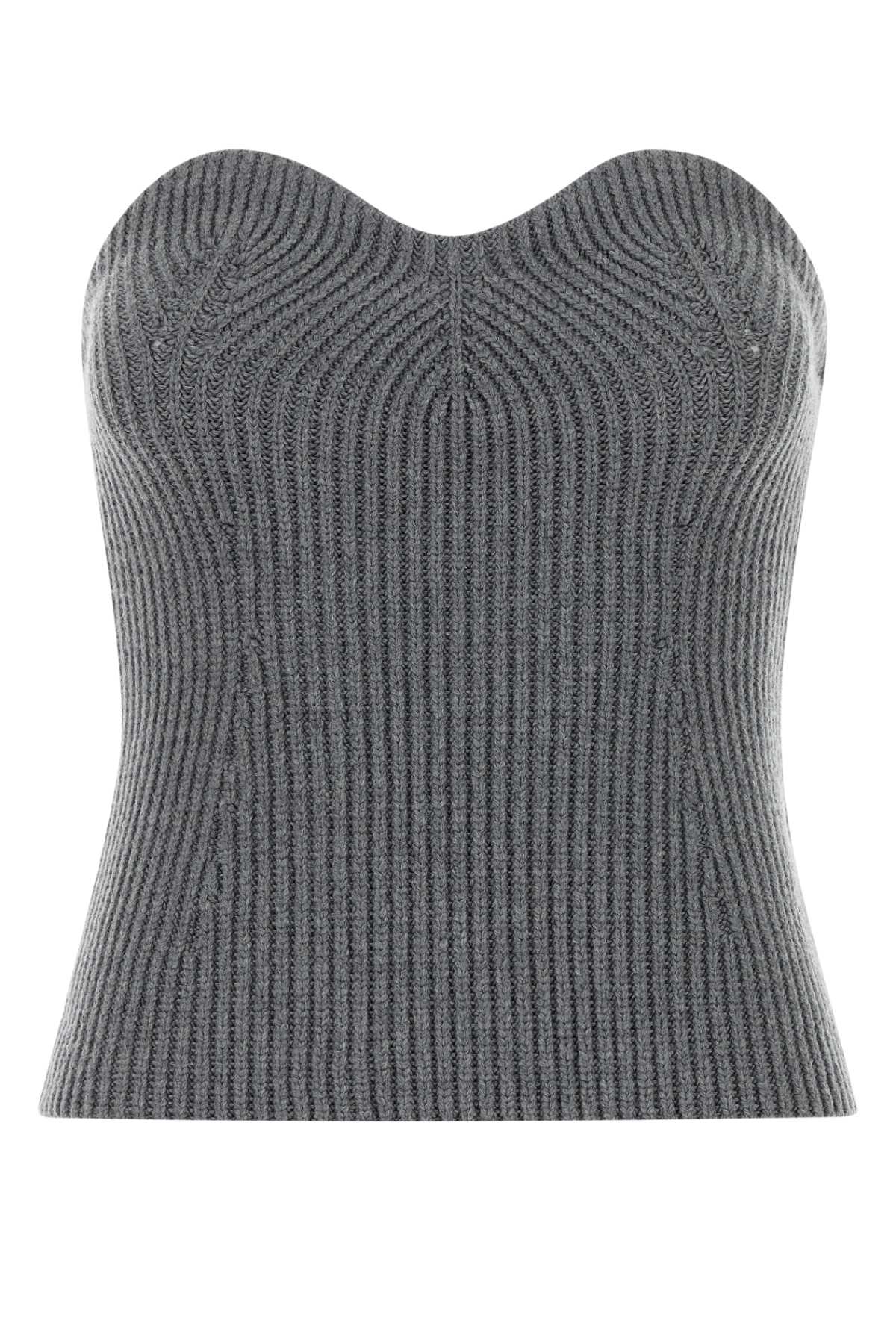 Jil Sander Women Grey Wool Blend Bodice JIL SANDER