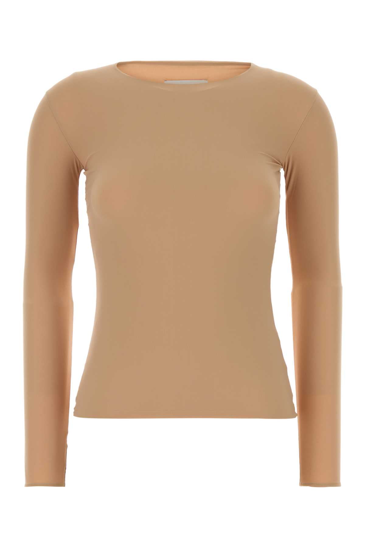 Jil Sander Women Skin Pink Stretch Nylon Top JIL SANDER
