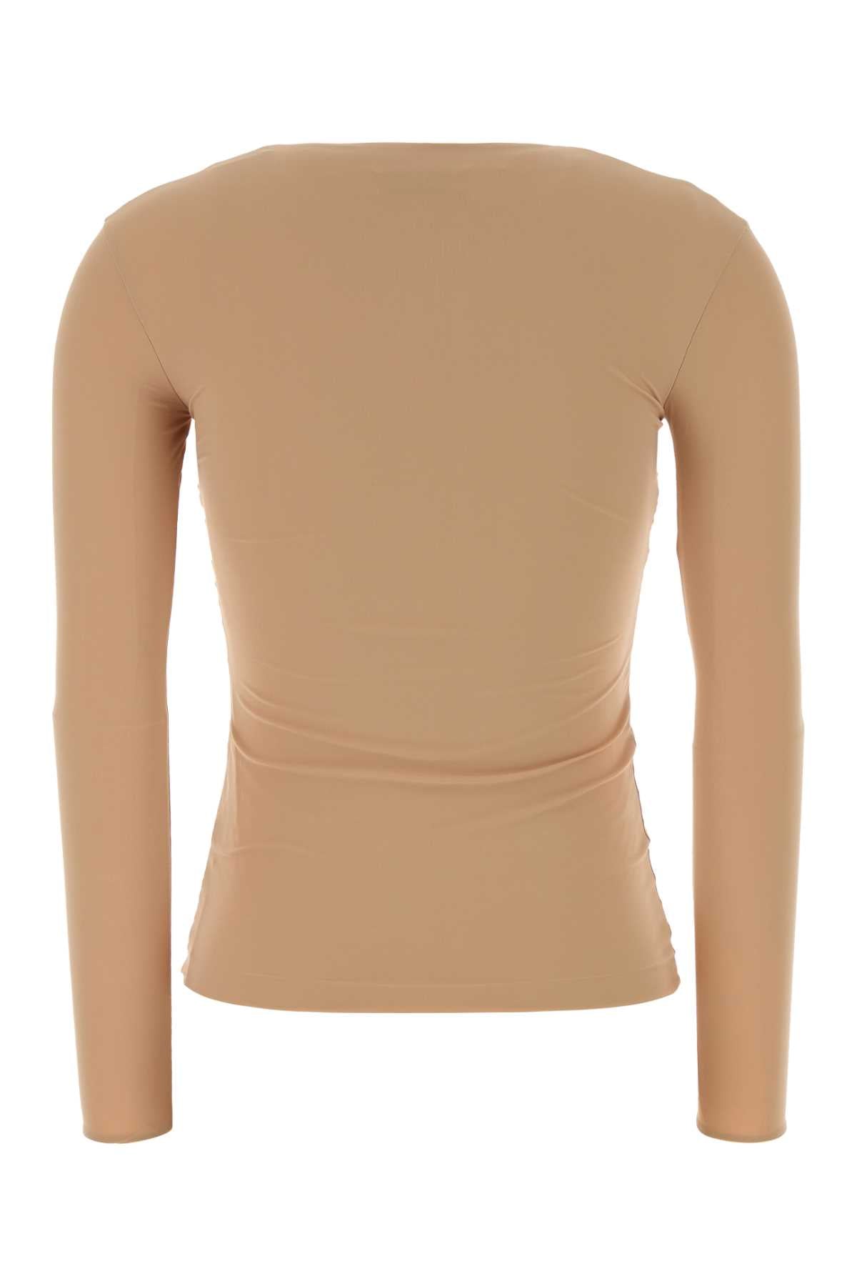 Jil Sander Women Skin Pink Stretch Nylon Top JIL SANDER