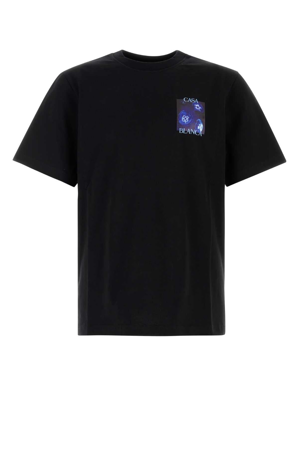 Casablanca Men Black Cotton T-Shirt CASABLANCA