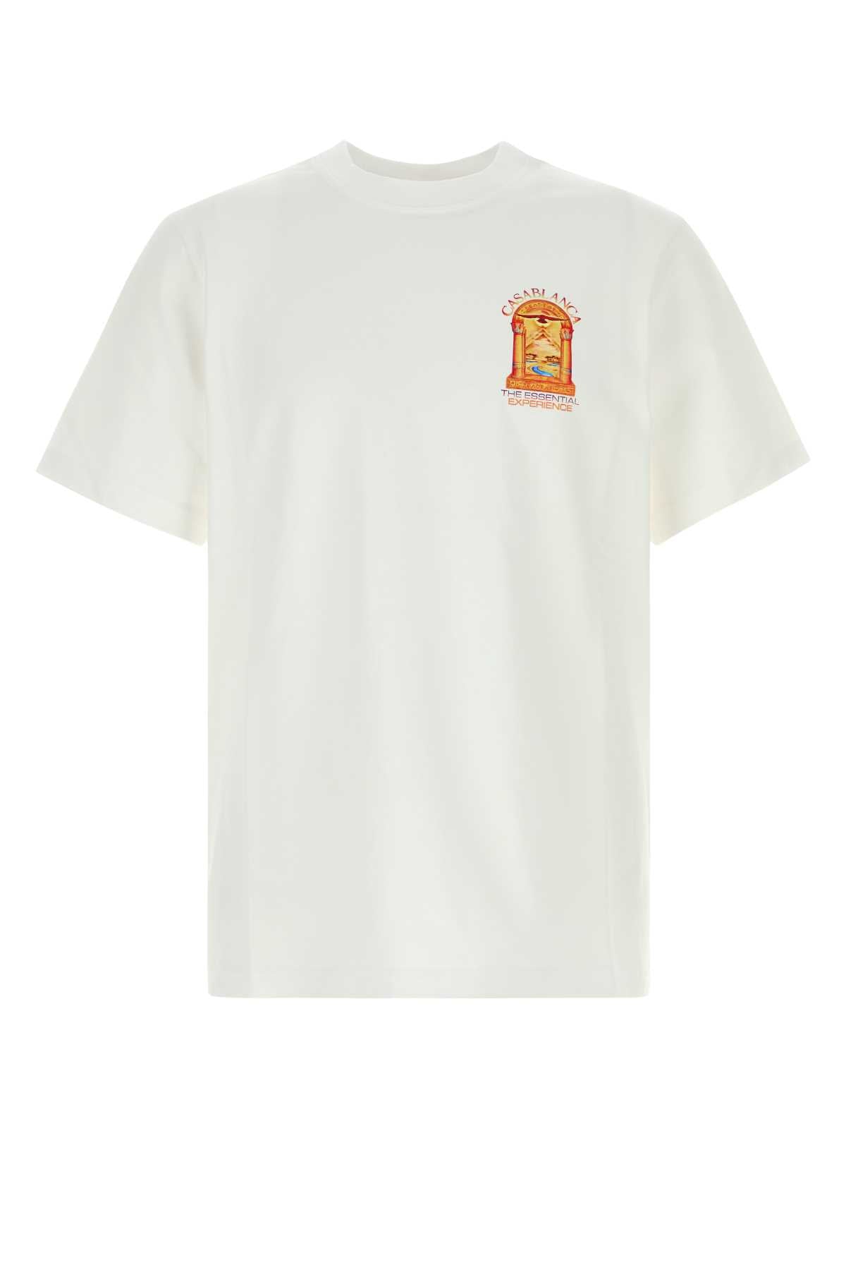 Casablanca Men White Cotton T-Shirt CASABLANCA