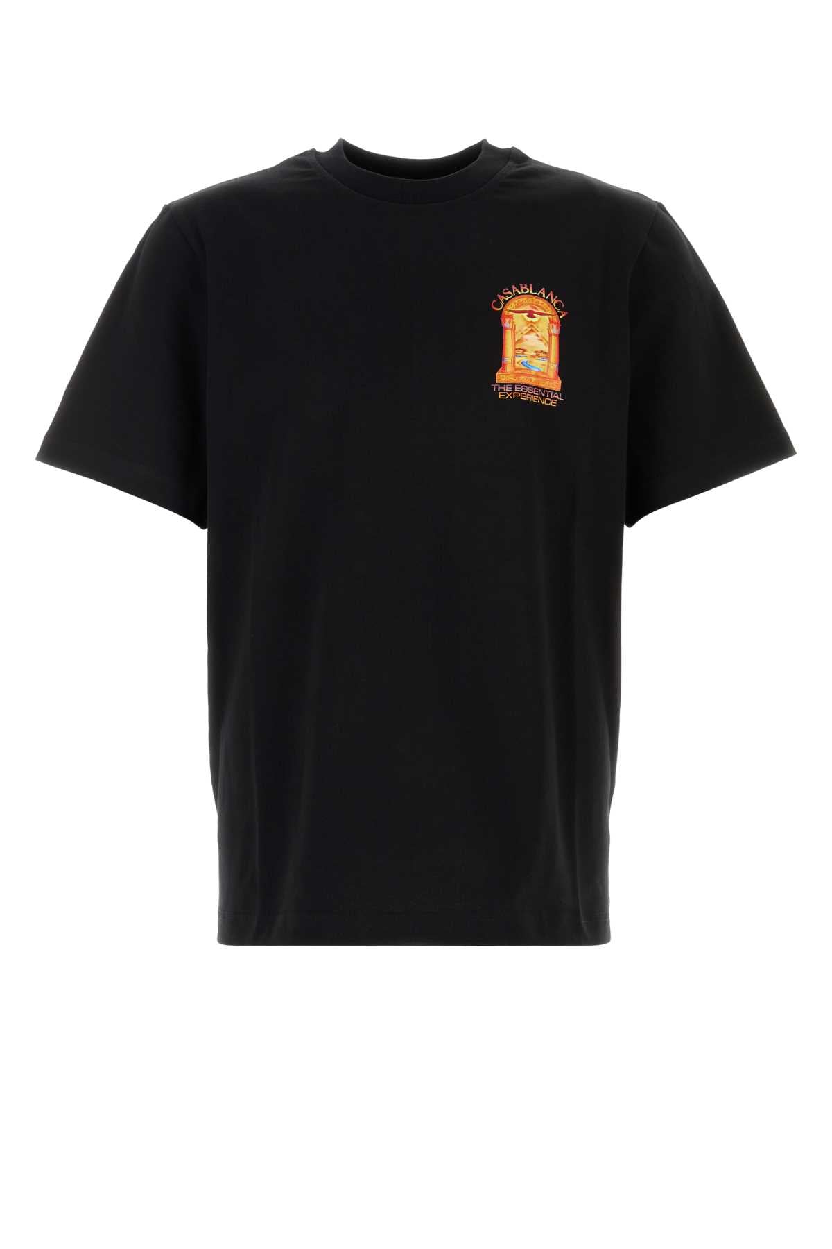 Casablanca Men Black Cotton T-Shirt CASABLANCA