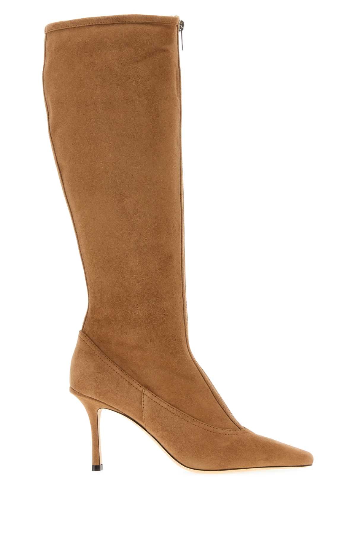 Jimmy Choo Women Camel Suede Jozi Boots JIMMY CHOO