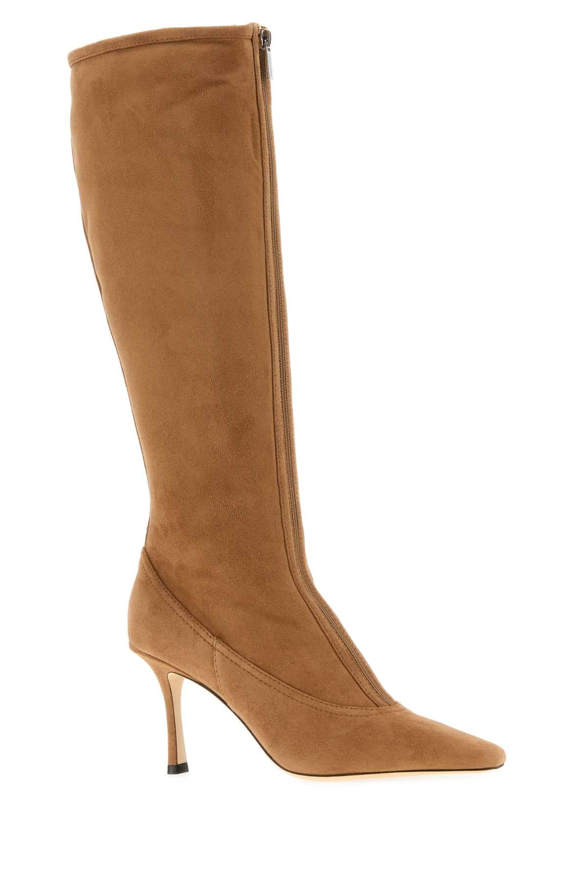Jimmy Choo Women Camel Suede Jozi Boots JIMMY CHOO