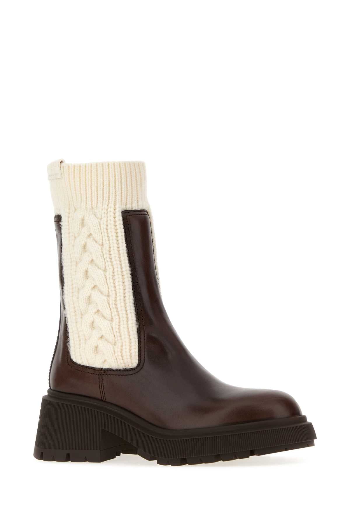 Jimmy Choo Women Brown Leather Tamia Boots JIMMY CHOO