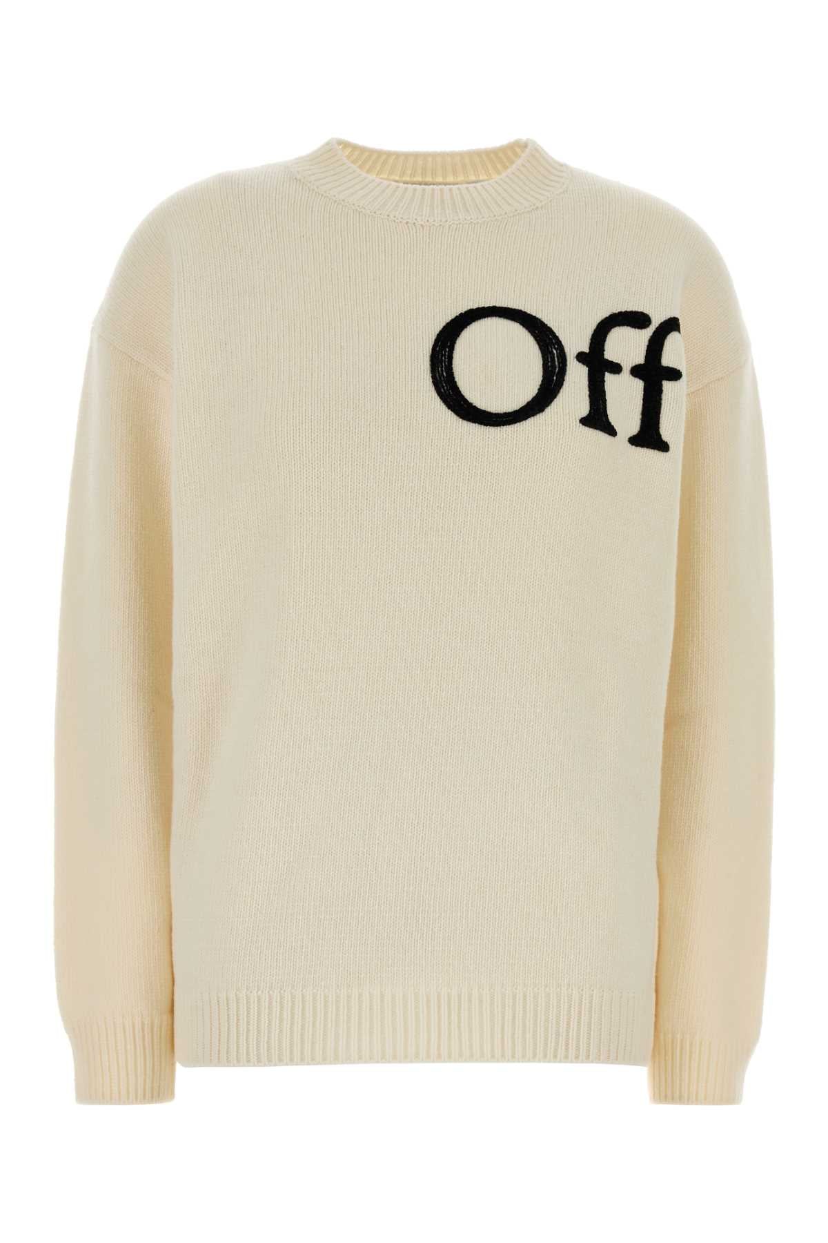 Off White Women Ivory Wool Blend Sweater OFF-WHITE