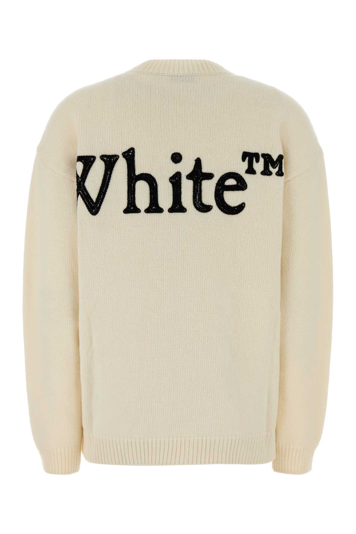 Off White Women Ivory Wool Blend Sweater OFF-WHITE