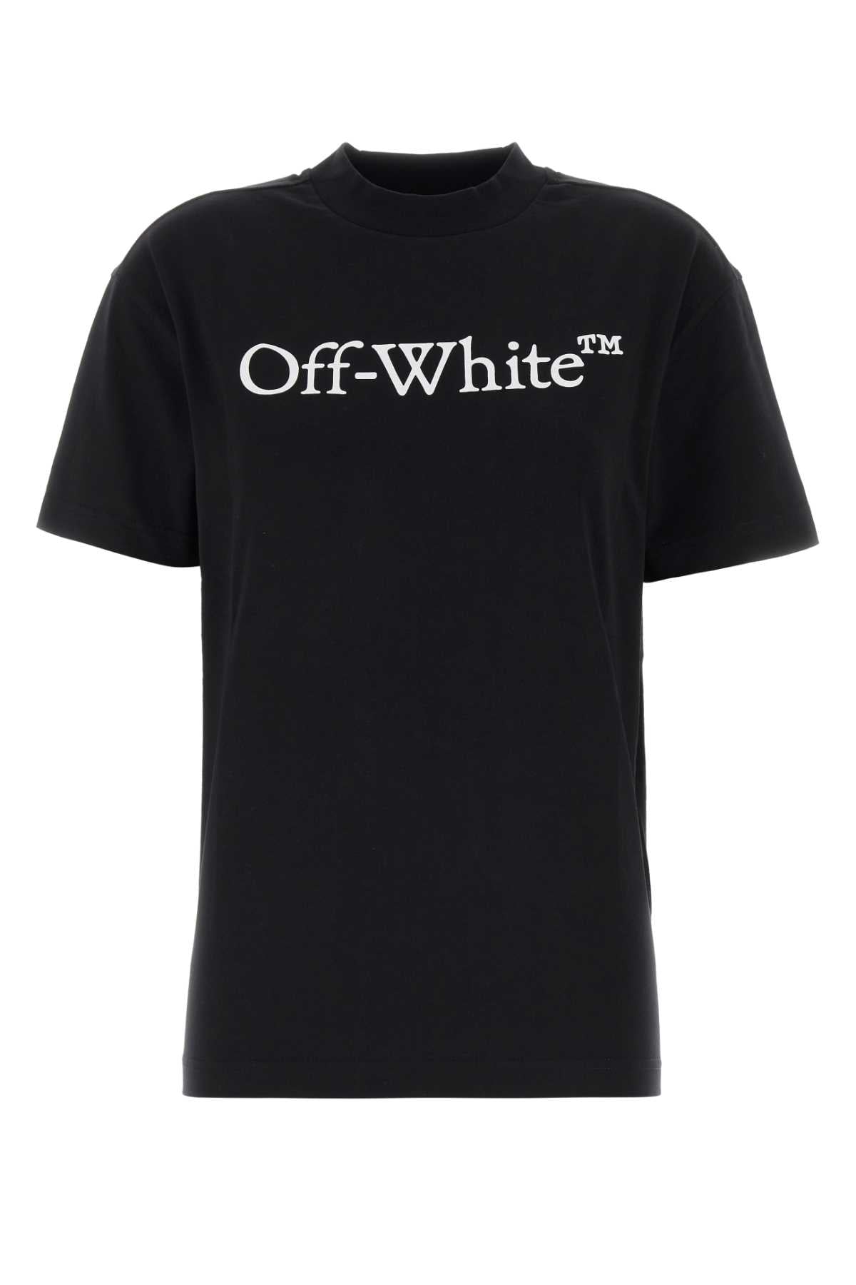 Off White Women Black Cotton T-Shirt OFF-WHITE