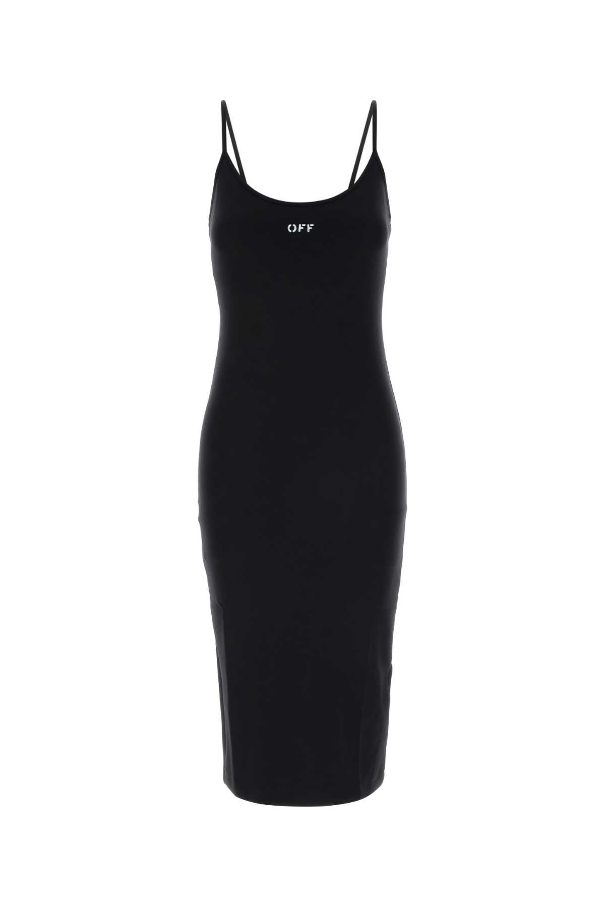 Off White Women Black Stretch Nylon Dress OFF-WHITE