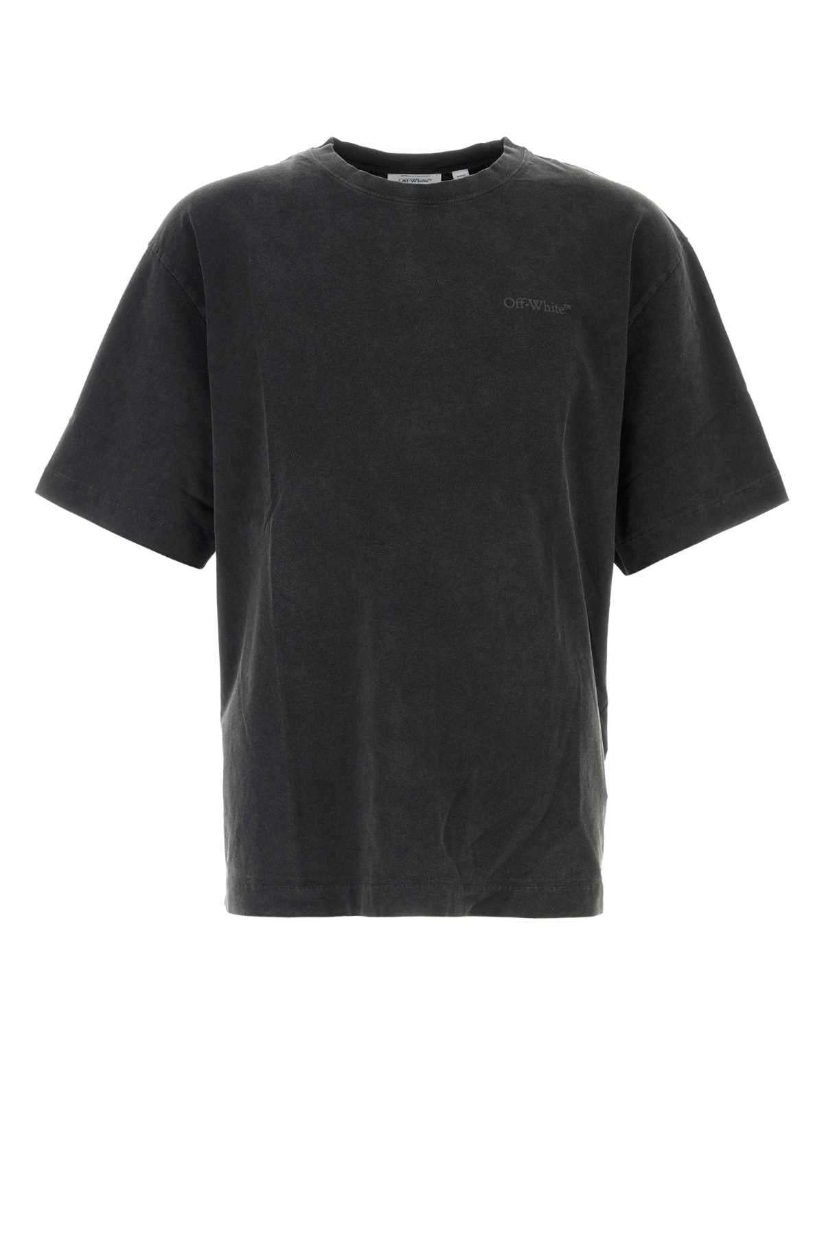 Off White Men Slate Cotton T-Shirt OFF-WHITE