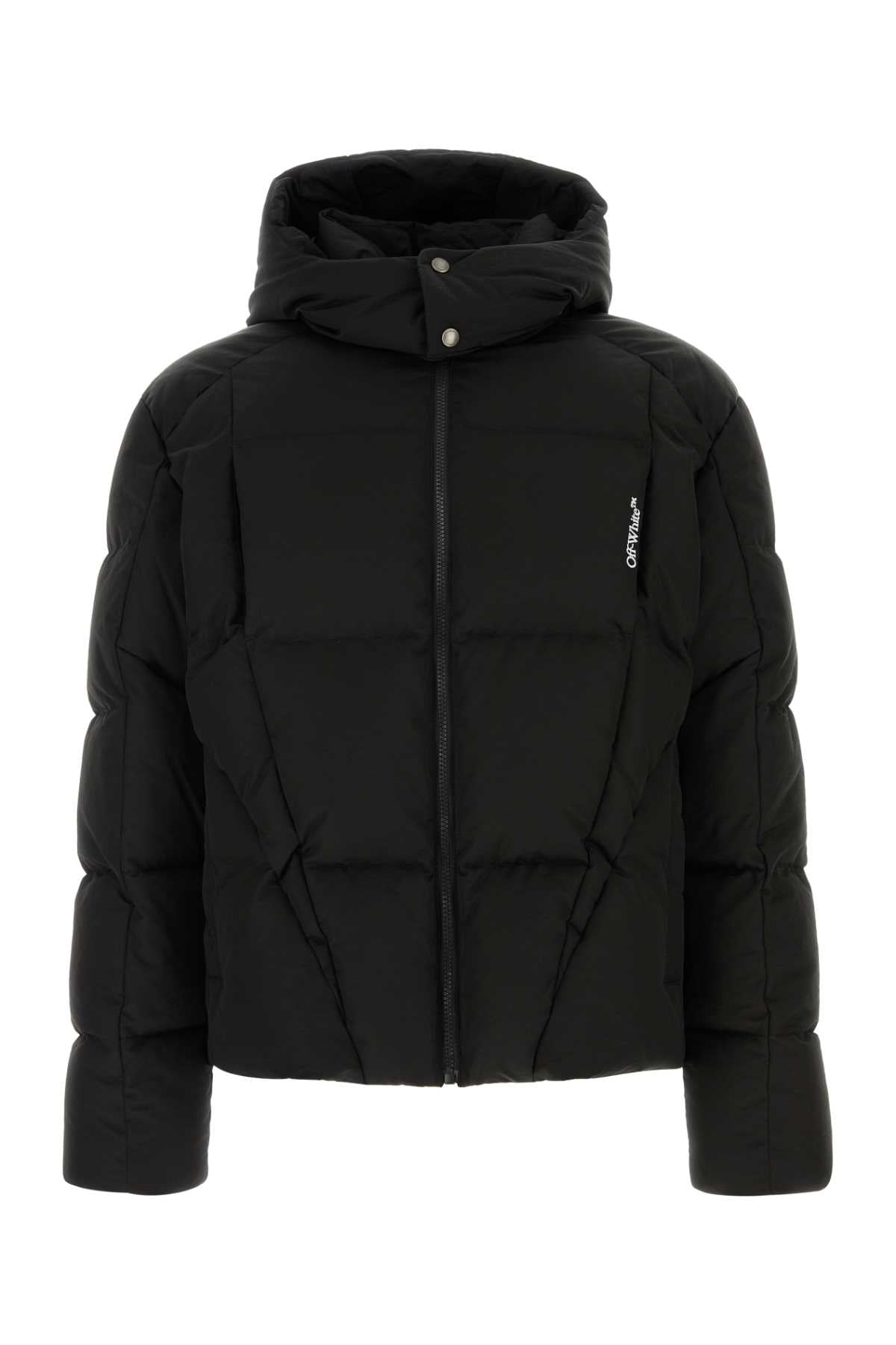 Off White Men Black Nylon Blend Padded Jacket OFF-WHITE