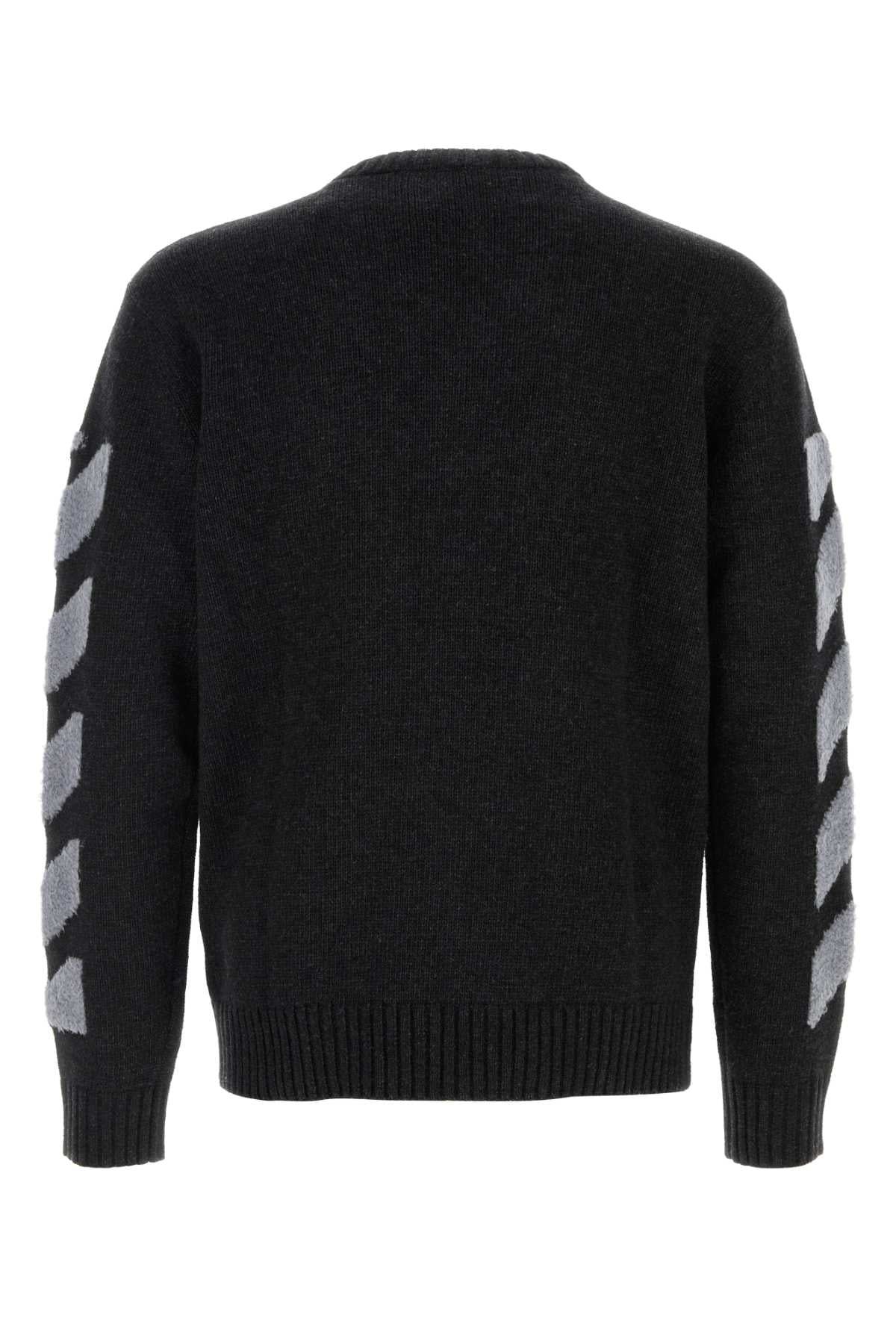 Off White Men Slate Wool Blend Sweater OFF-WHITE